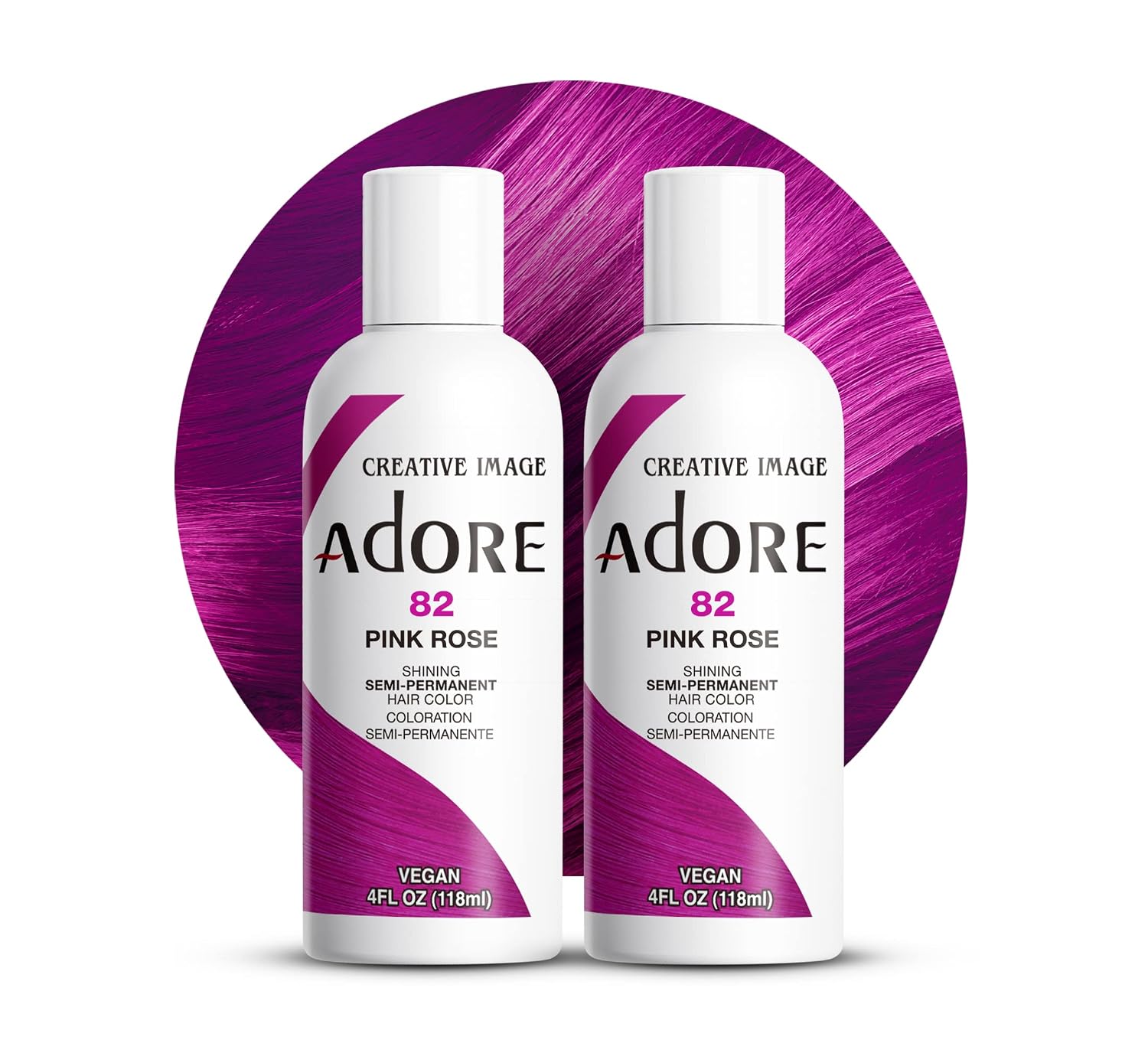 Adore Semi Permanent Hair Color, 107 Mocha, 4 Fl Oz | Vegan & Cruelty-Free Brown Hair Dye | No Ammonia, No Peroxide, No Alcohol