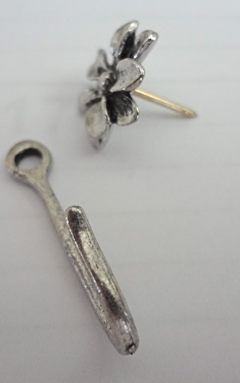 Push Pin Hooks, 15pc Set, Antique Silver