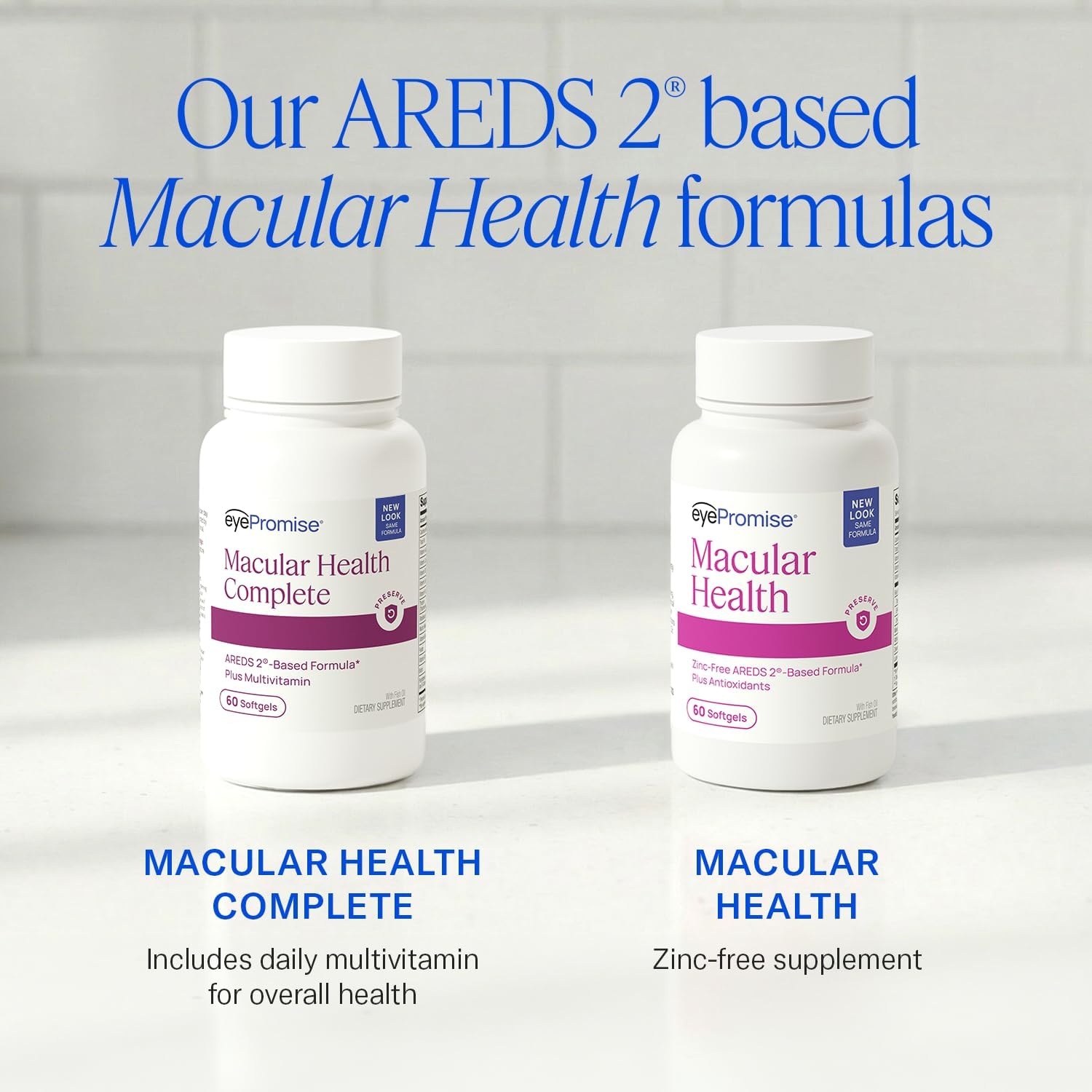 EyePromise Macular Health Eye Vitamins with Multivitamin, 60 Softgels | Eye Health Supplements for Macular Support with Omega 3, Fish Oil