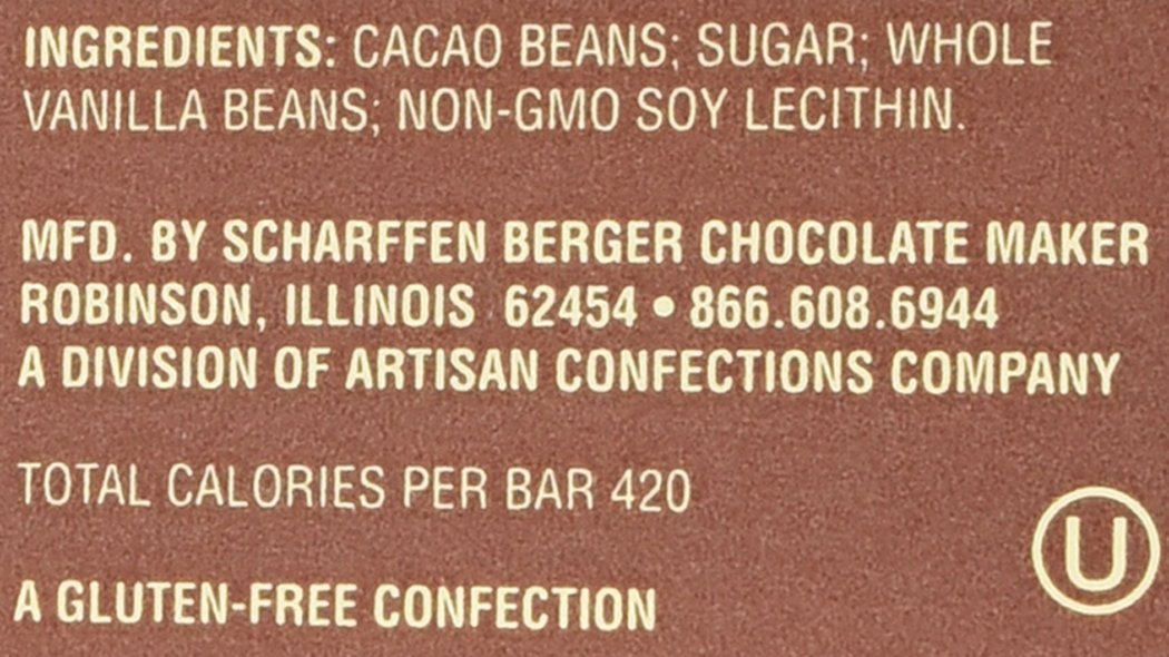 SCHARFEEN BERGER Artisan Chocolate Bars, Extra Dark, 3 Ounce (Pack of 6)