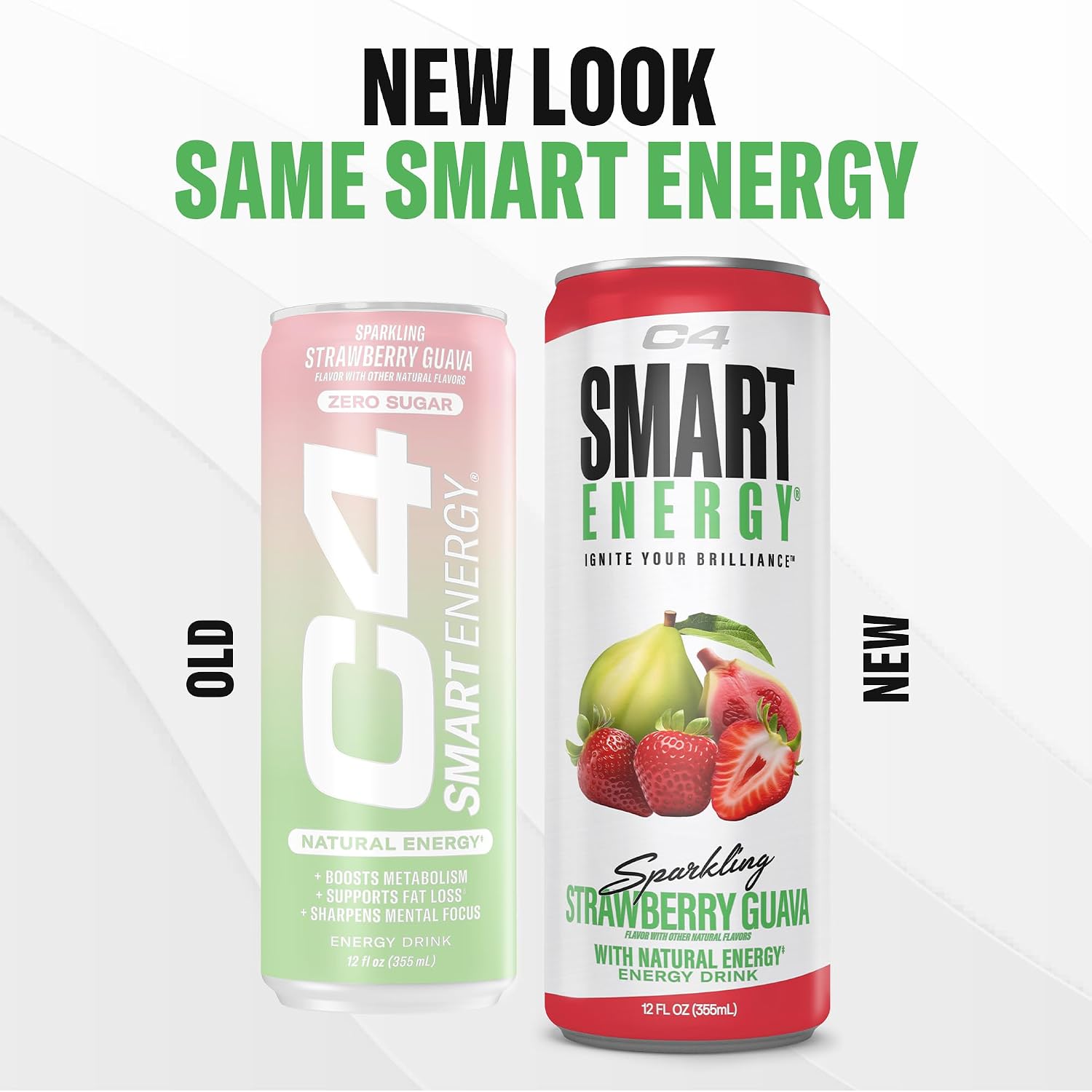 C4 Smart Energy Drink, 200mg Caffeine, 12 Fl Oz 12pk