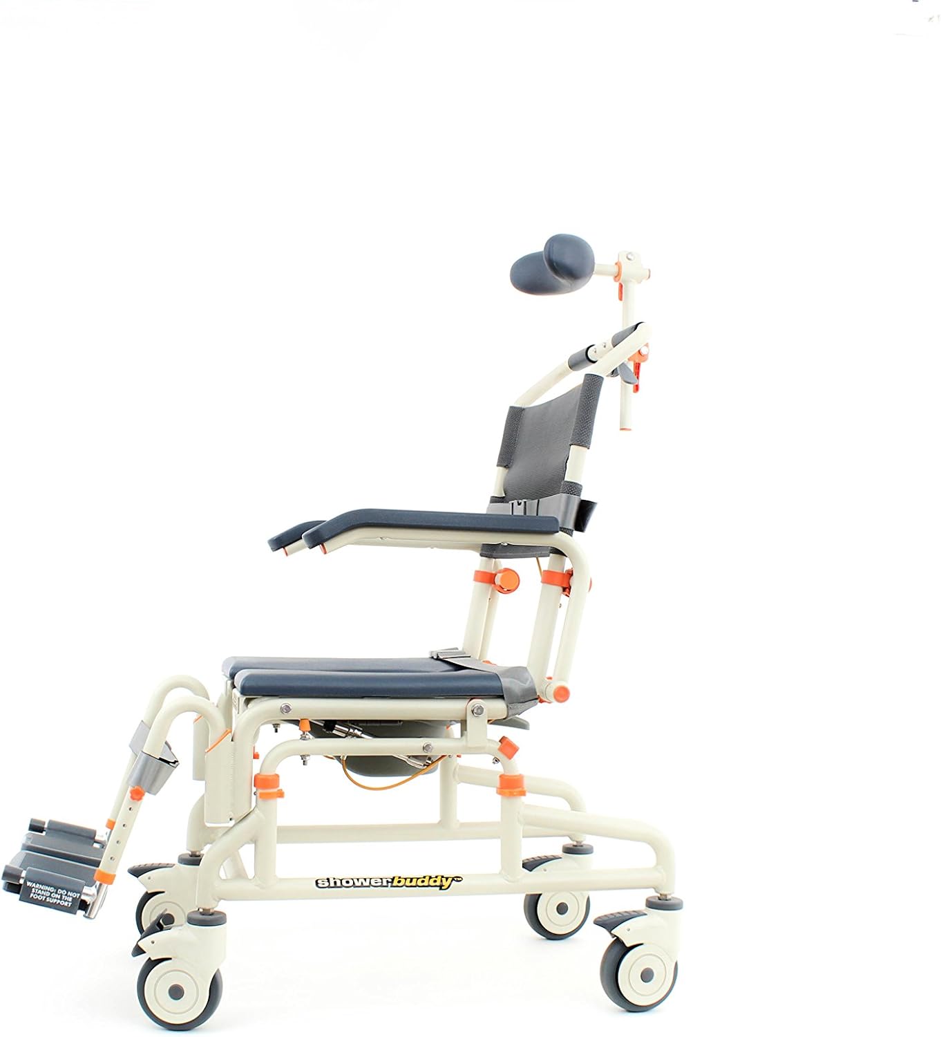 ShowerBuddy SB3T Roll in Bath Shower Commode Chair with Tilt | Adjustable Height With Swing Away Footrests and Armrests | Perfect Mobility Companion