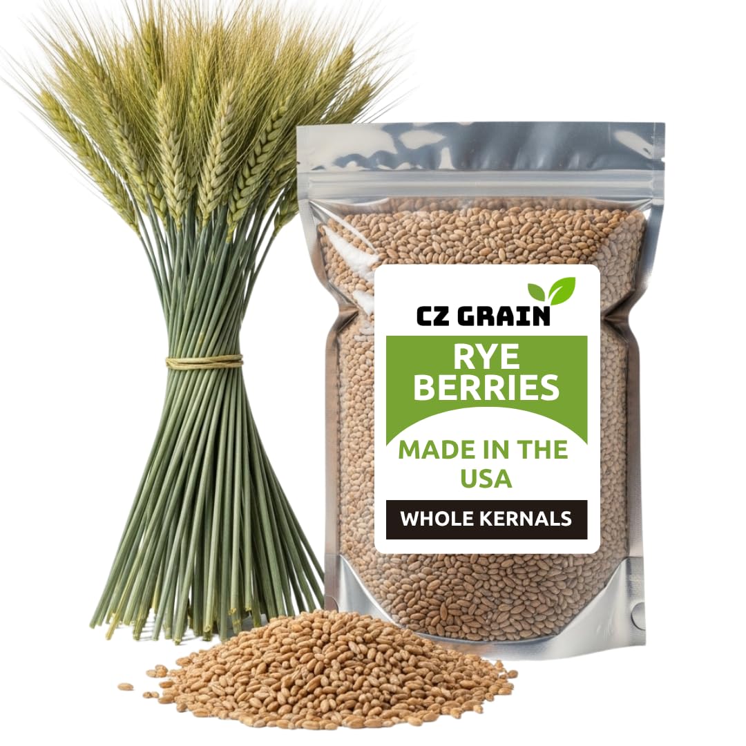 Beautiful (5lb) Organic Cereal Rye Whole Grain Berries
