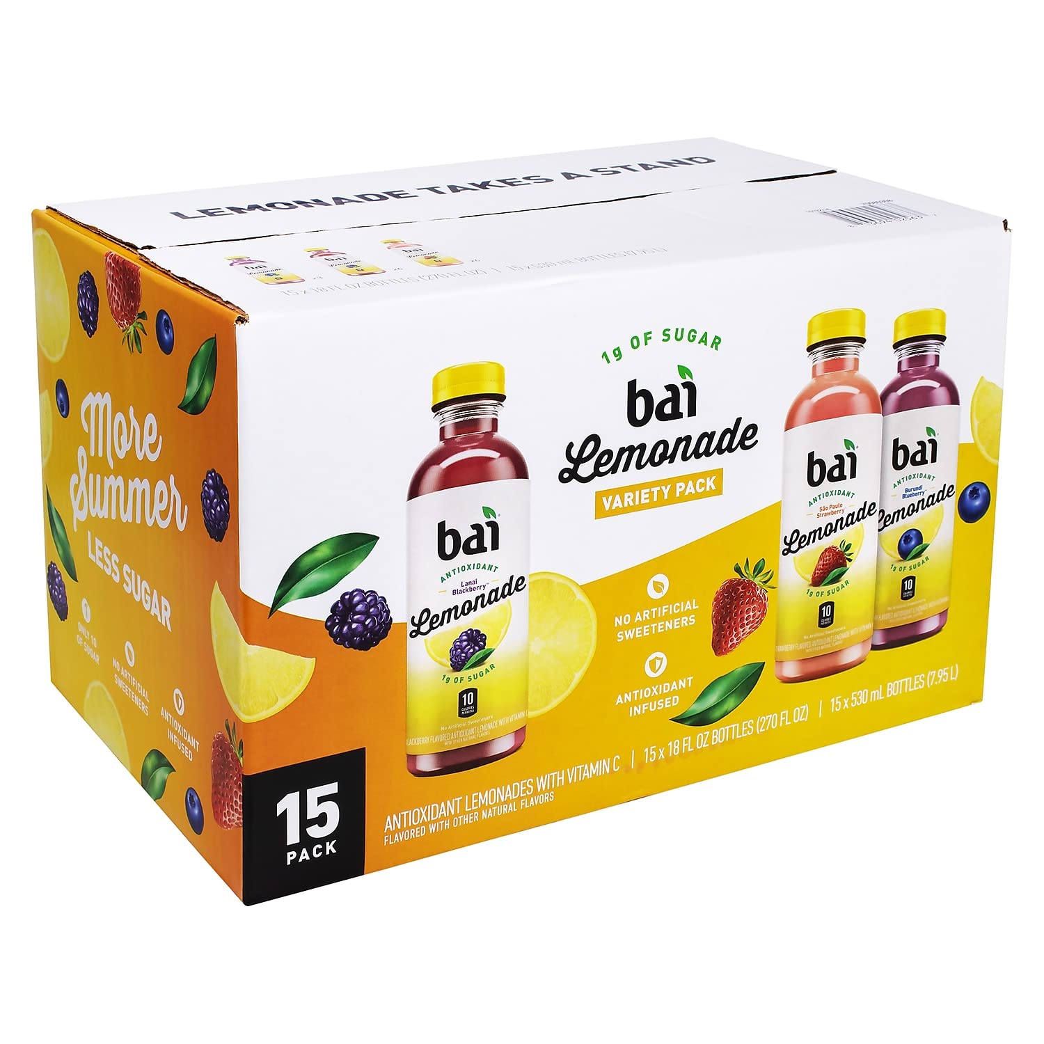 Bai Coconut Flavored Water Puna Coconut Pineapple, Antioxidant Infused, Coconut Pineapple Flavored Water Drink, 18 Fluid Ounce Bottles, 6 Count