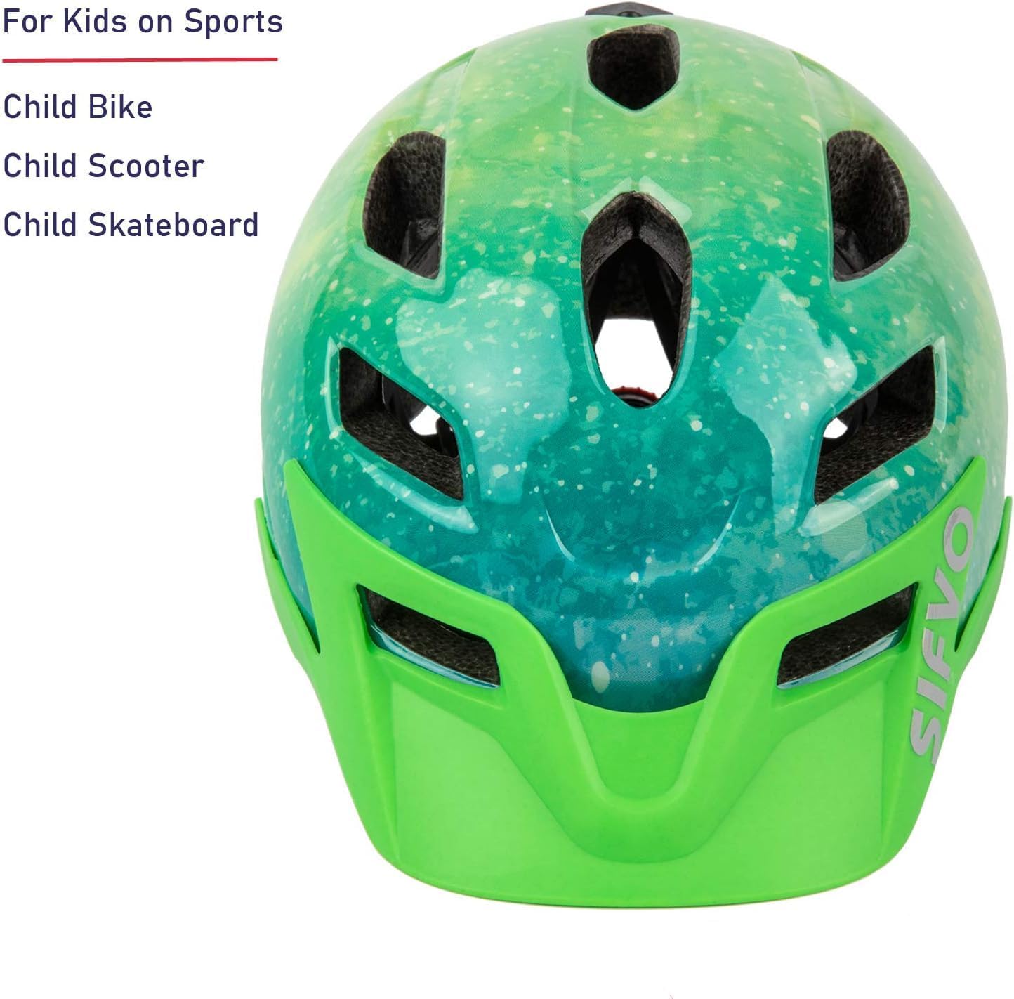 Kids Helmet, SIFVO Kids Bike Helmet Boys and Girls Bike Helmet with Cool Visor Helmet for Kids 5-14