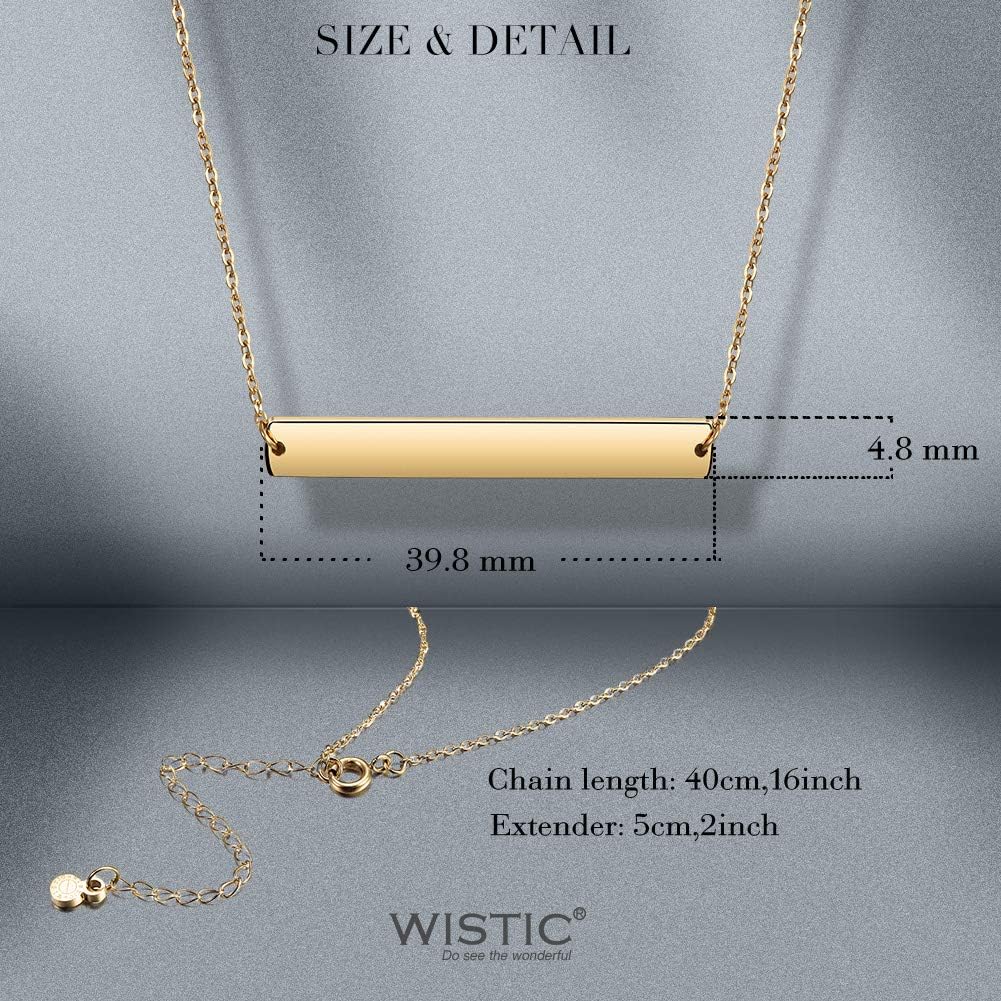 Multi Gold Bar Necklace for Women Vertical/Horizontal Bar Pendant Necklaces with Adjustable Chain Necklace Adult Jewelry