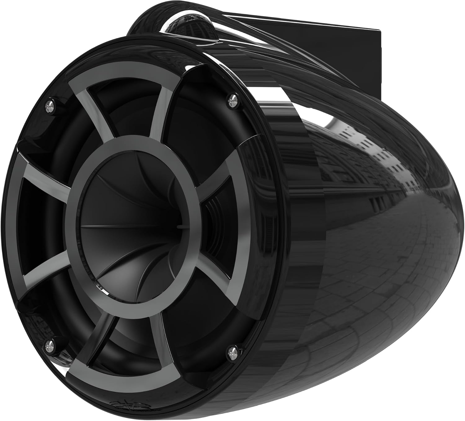 Wet Sounds Revolution Series 8 inch EFG HLCD Tower Speakers - Black w/ Fixed Clamp