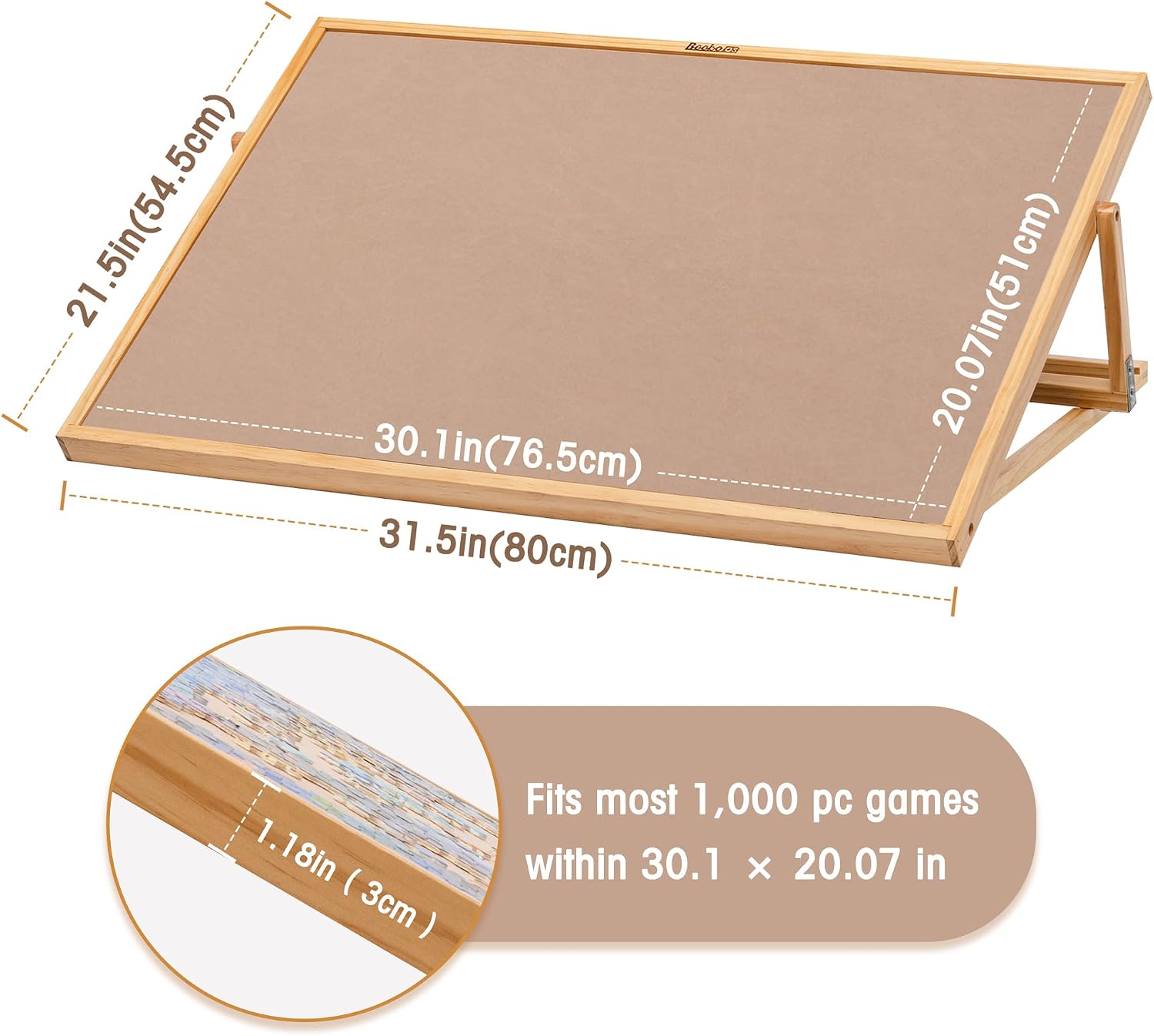 Becko US 1000 Piece Tilting Puzzle Board, Adjustable Puzzle Table