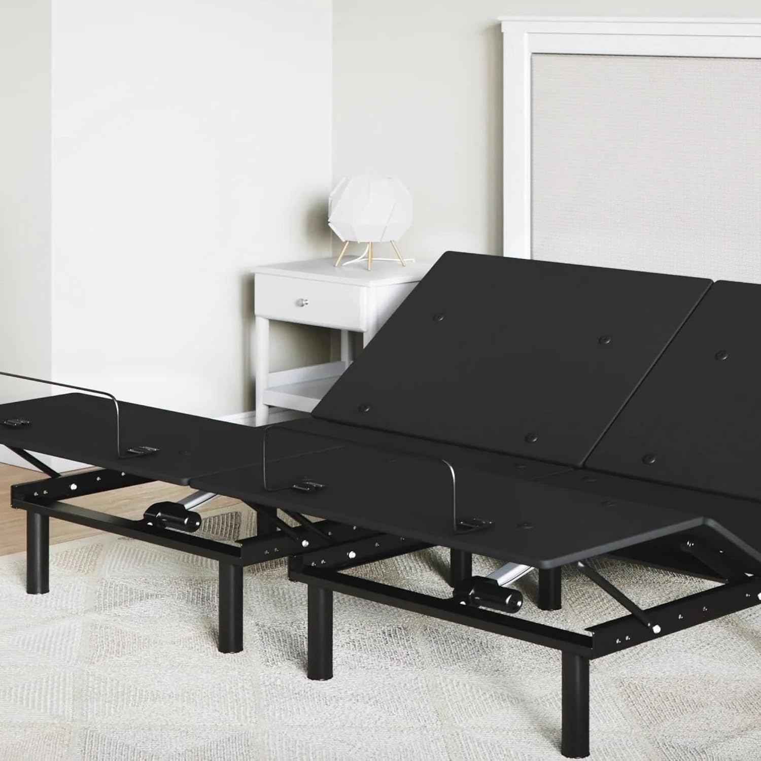 Sven and Son Essential Adjustable Bed Base (Frame) + 12 inch Memory Foam Matt (Medium), Easy Assembly, Head and Foot Lift, Memory Positions