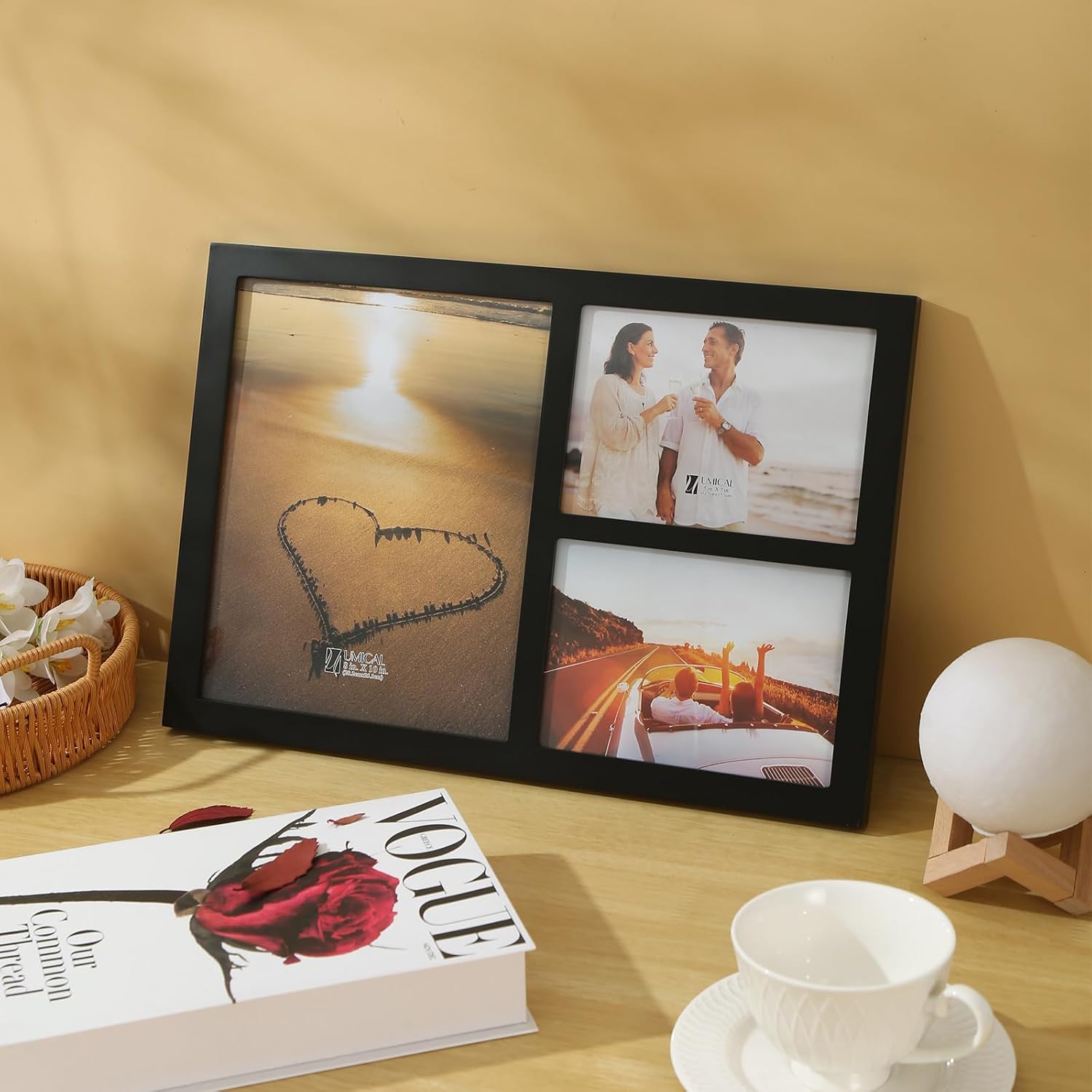 4x6 5-Opening Collage Picture Frame Black Wood