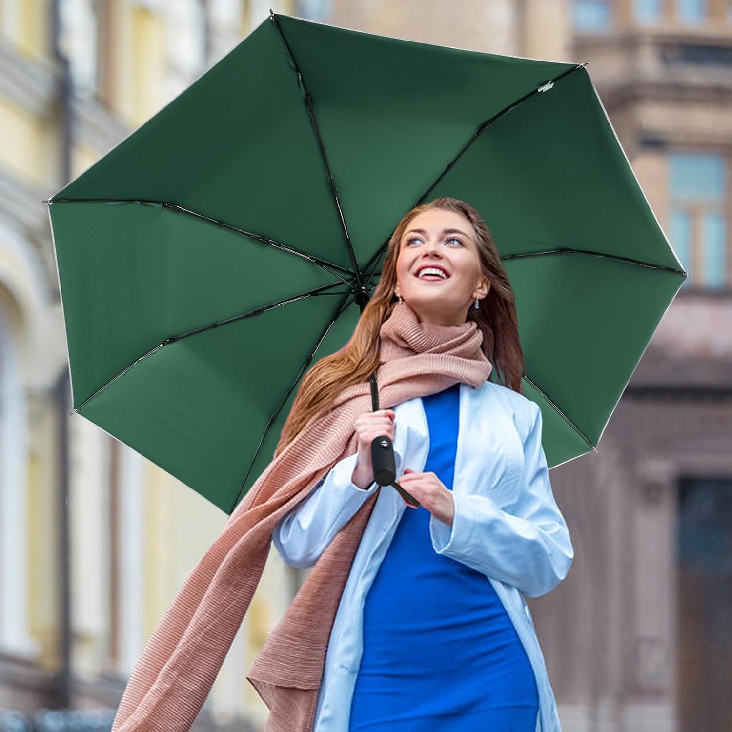 G4Free UPF 50+ UV Protection Travel Umbrella 42/46 Inch Auto Open Close