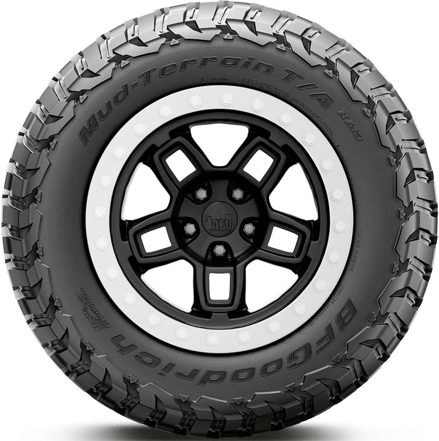 BFGoodrich Mud Terrain T/A KM3 Radial Car Tire for Light Trucks, SUVs, and Crossovers, 32x10.00R15NHS/8PR Q 124Q | ATV & UTV Mud Terrain All Season Traction 124Q Rated D (8 Ply) Radial Construction Raised Black Letters Tire