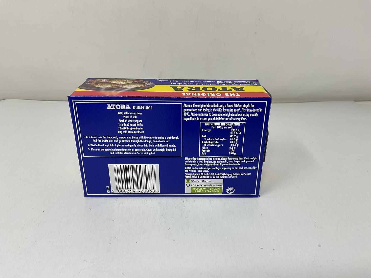 Atora Shredded Beef Suet 200g