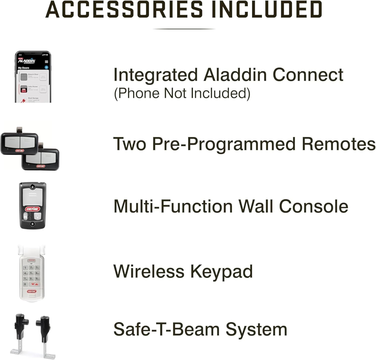 Genie QuietLift Connect – WiFi Smart Garage Door Opener with Added Wireless Keypad