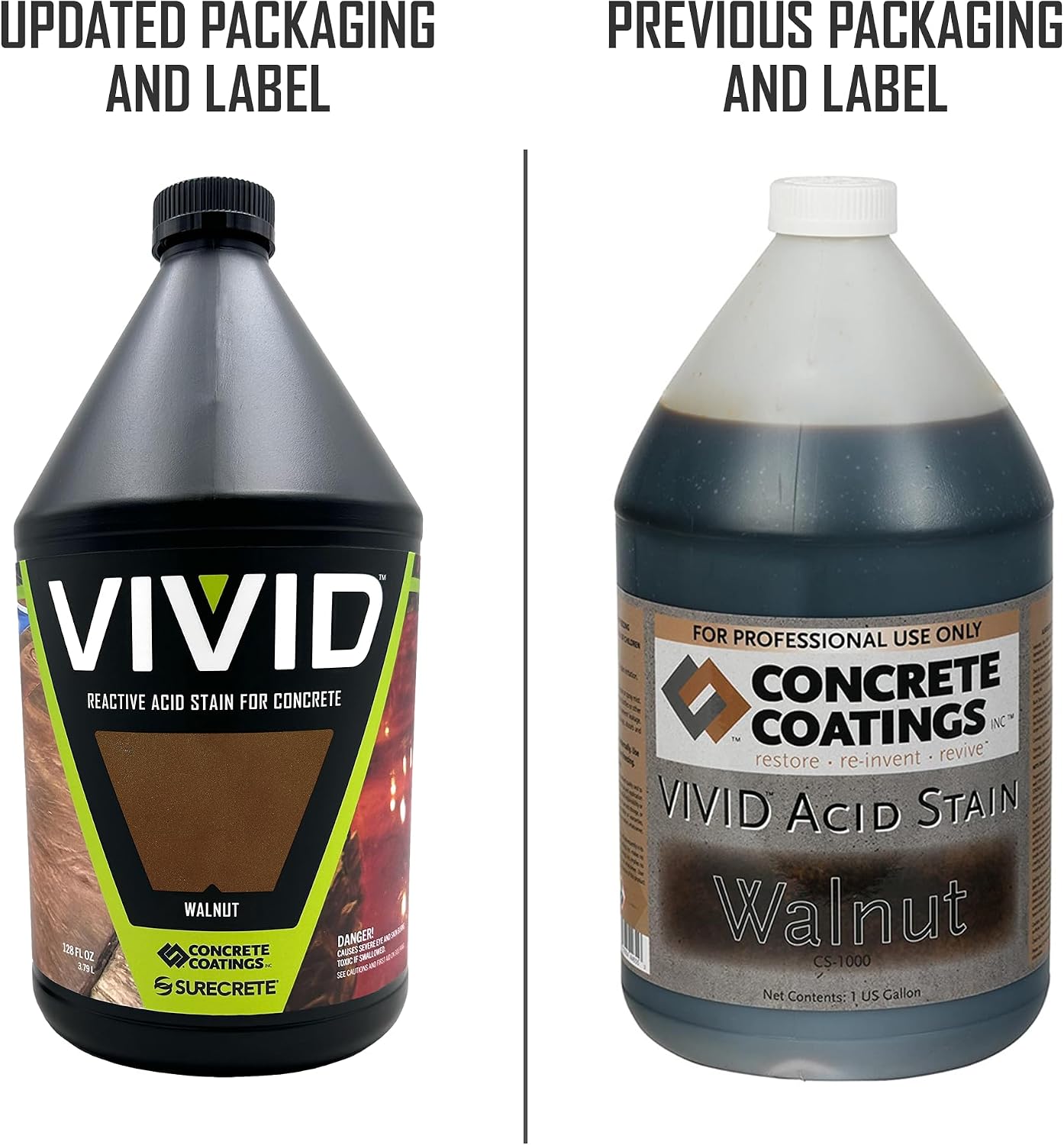 CC Concrete Coatings Vivid Acid Stain for Concrete | Weathered Terracotta | 4 oz Tester