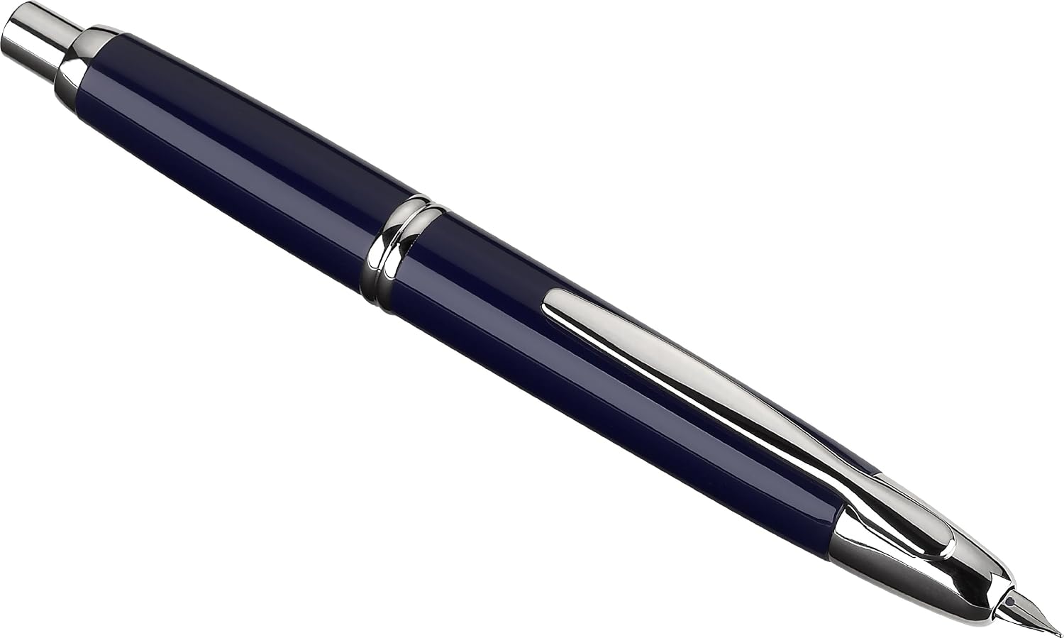 PILOT Vanishing Point Collection Refillable & Retractable Fountain Pen, Matte Black Barrel, Blue Ink, Fine Nib (60580)