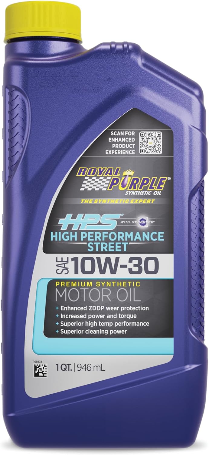 Royal Purple (36250-6PK HPS 20W-50 Synthetic Motor Oil with Synerlec Additive Technology - 1 Quart, (Case of 6)