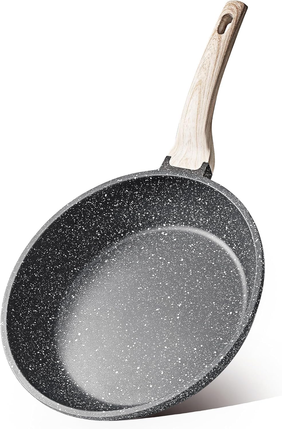 CAROTE Nonstick Frying Pan, 8 Inch Classic Granite Skillet | Kitchen Healthy Non Toxic Stone Cookware,All-Stovetop Compatible, Cool Handle, Easy to Clean, PFOA Free