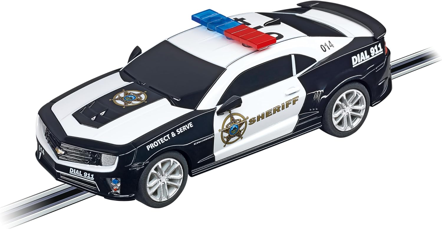 Carrera GO 2015 Chevrolet Camaro ZL1 Sheriff 1:43 Scale Analog Slot Car | Compatible with all Carrera GO electric & battery race tracks, 1:43 scale