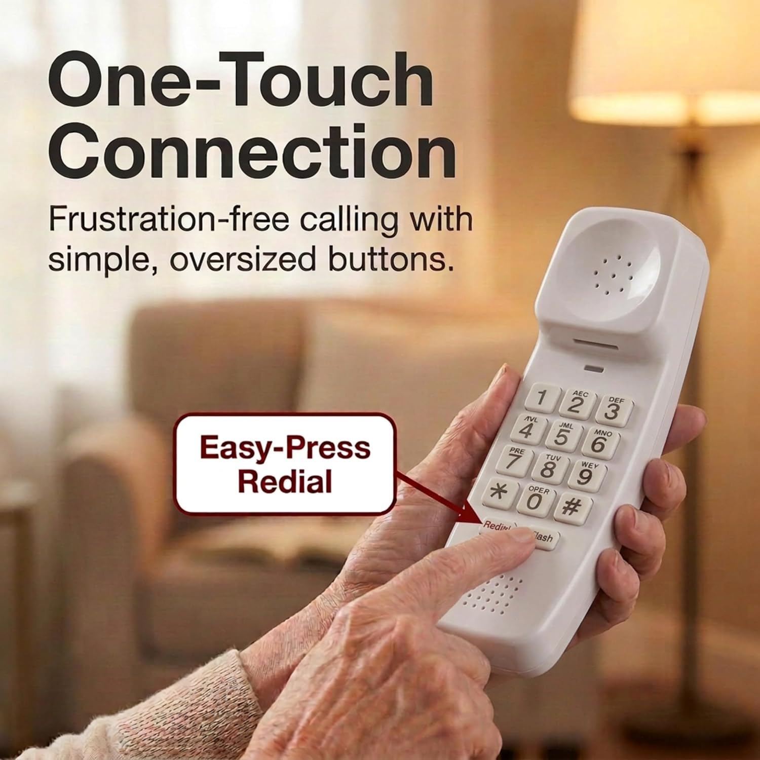 iSoHo Big Button Corded Phone for Seniors – Easy-to-Use Landline with Lighted Keypad, Ergonomic Handset & No Power Needed – Retro Home Phone for Elderly, Visually Impaired & Hard of Hearing | Telephone for seniors, visually impaired, lighted keypad, redi…