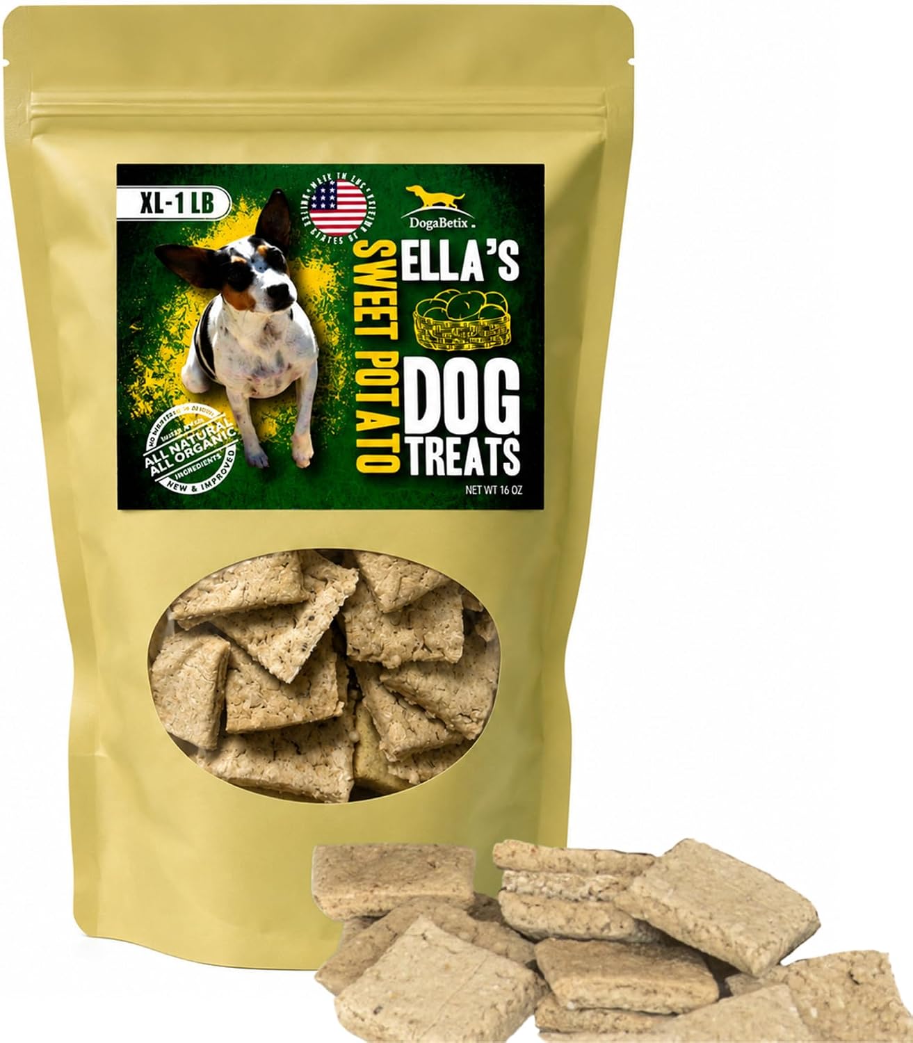 Ella's Diabetic Dog Treats Chicken (8oz) - Low Glycemic Ingredients - Vet Approved - Made in USA by Owners of Diabetic Dogs - Developed to Help Keep Glucose Levels Stable