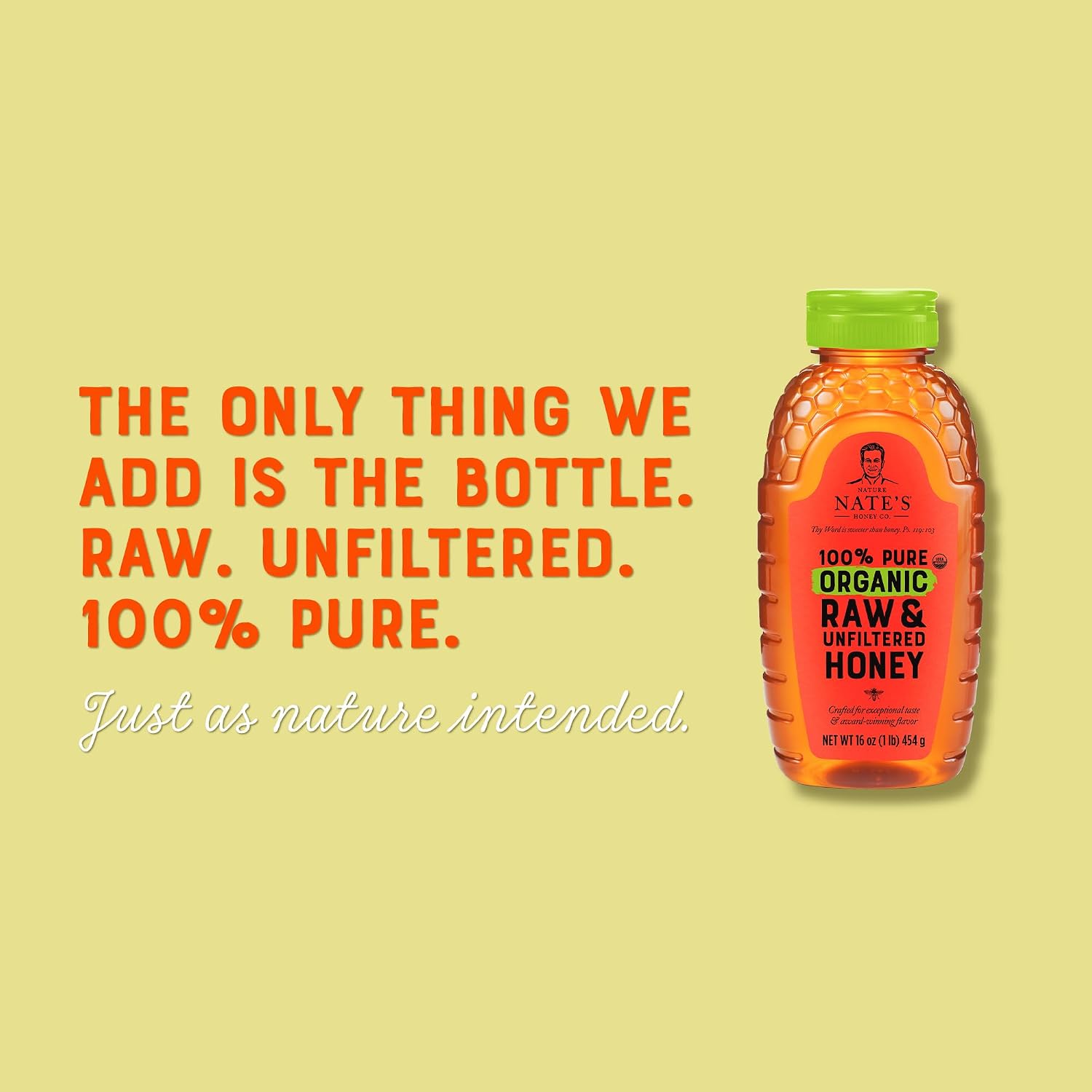 Nate's Organic Honey - 32oz. Squeeze Bottle