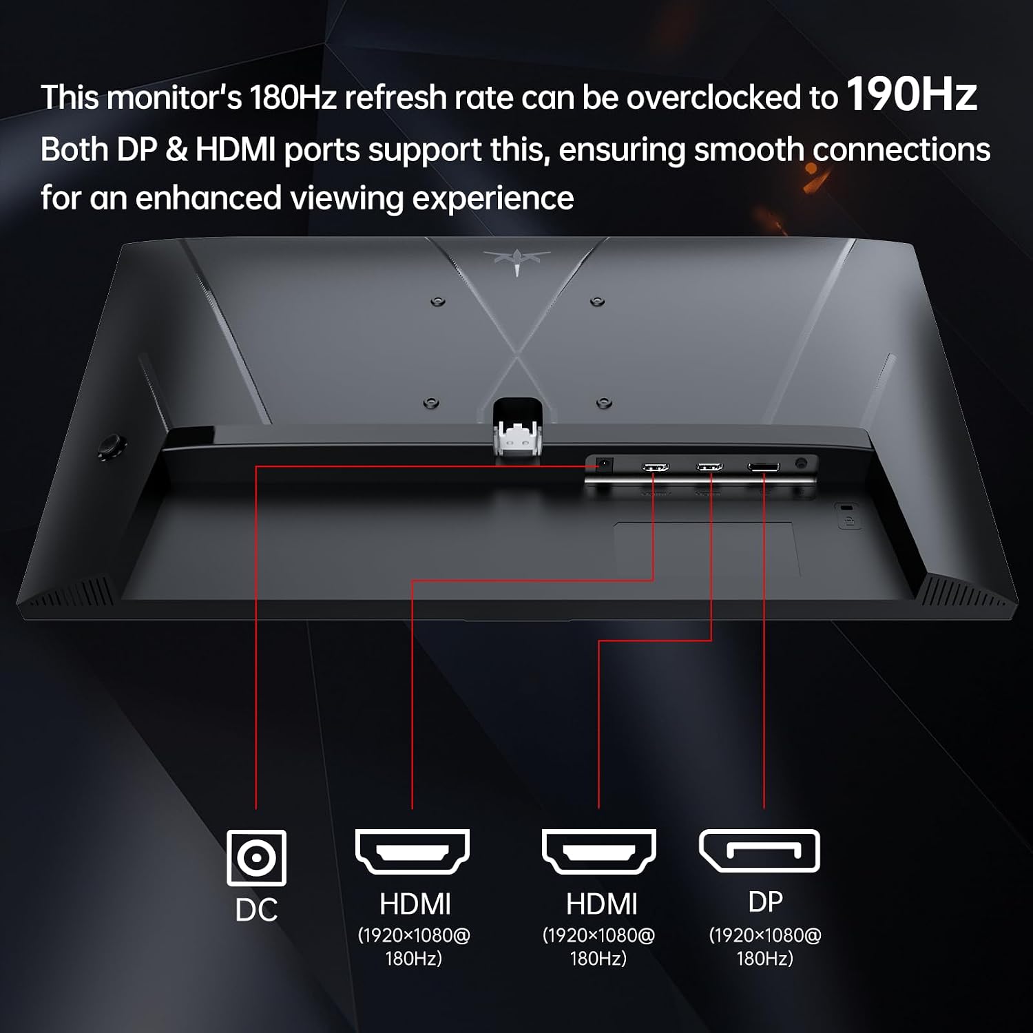 KTC 24.5 Inch Gaming Monitor, 180Hz OC 200Hz Monitor FHD, Fast IPS, H25T7 | 1080P Monitors 1ms, 128% sRGB HDR10, Adaptive Sync, HDMI DP, VESA Tilt Adjustable for Xbox PS5 Switch, HDMI Cable Inc.
