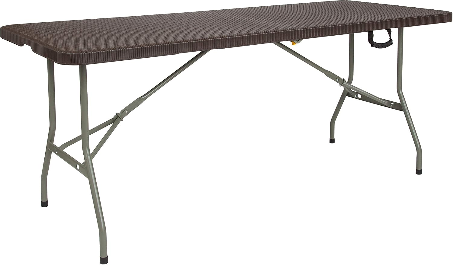 Flash Furniture 5-Foot Granite White Plastic Folding Table | Lightweight, Easy Storage, Commercial Grade