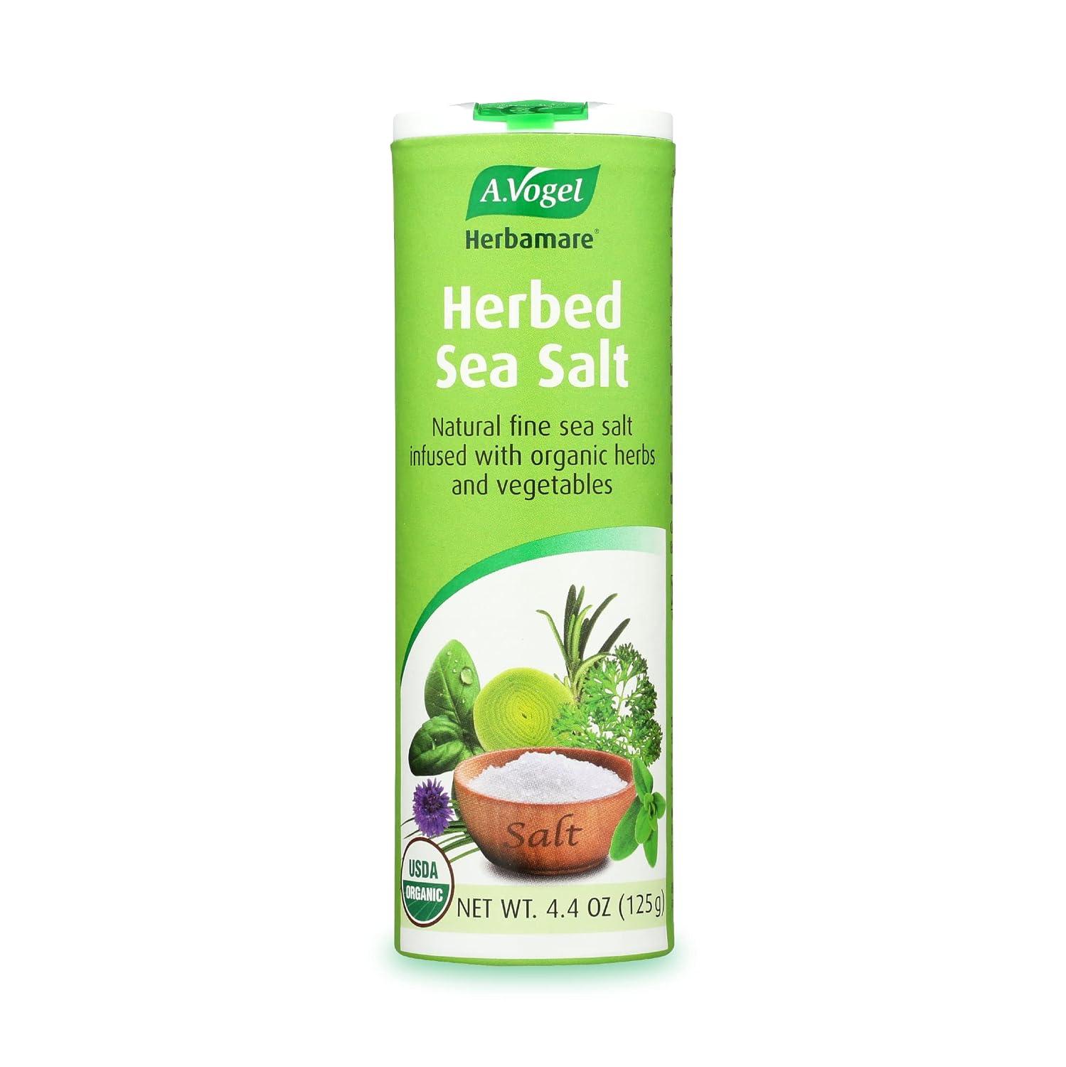 A. Vogel Herbamare Organic Seasoning Salt 8.8Oz. 6 Per Case | 33% Less Sodium - Infused with 12 Herbs & Vegetables - No Artificial Flavors or Preservatives - Keto & Paleo Friendly