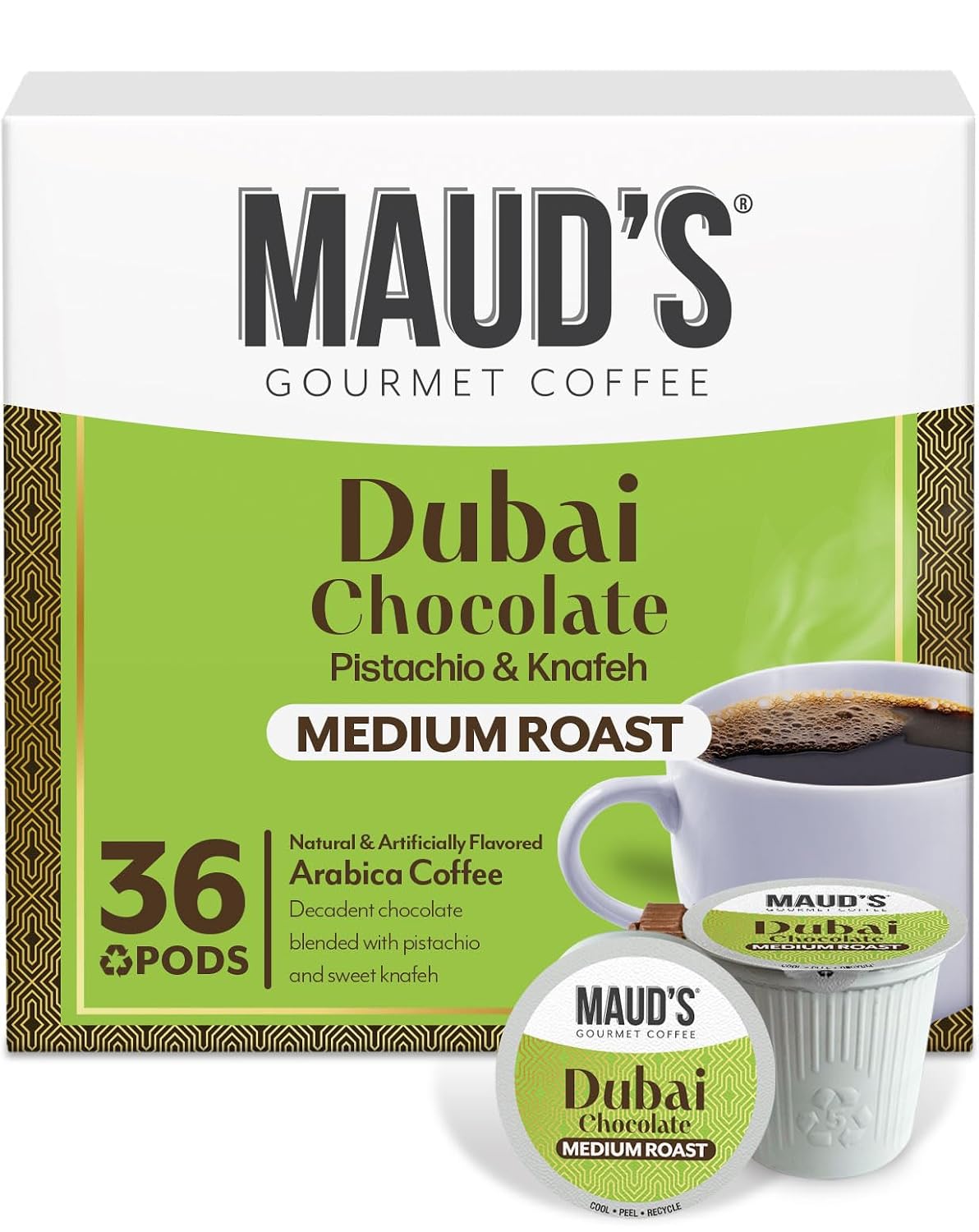 Maud's Family Pack Coffee Pods Variety Pack, 136ct, 12 Assorted Flavors | Medium Roast Flavored Coffee in Single Serve Pods – 100% Arabica Coffee, Compatible with Keurig Coffee Makers
