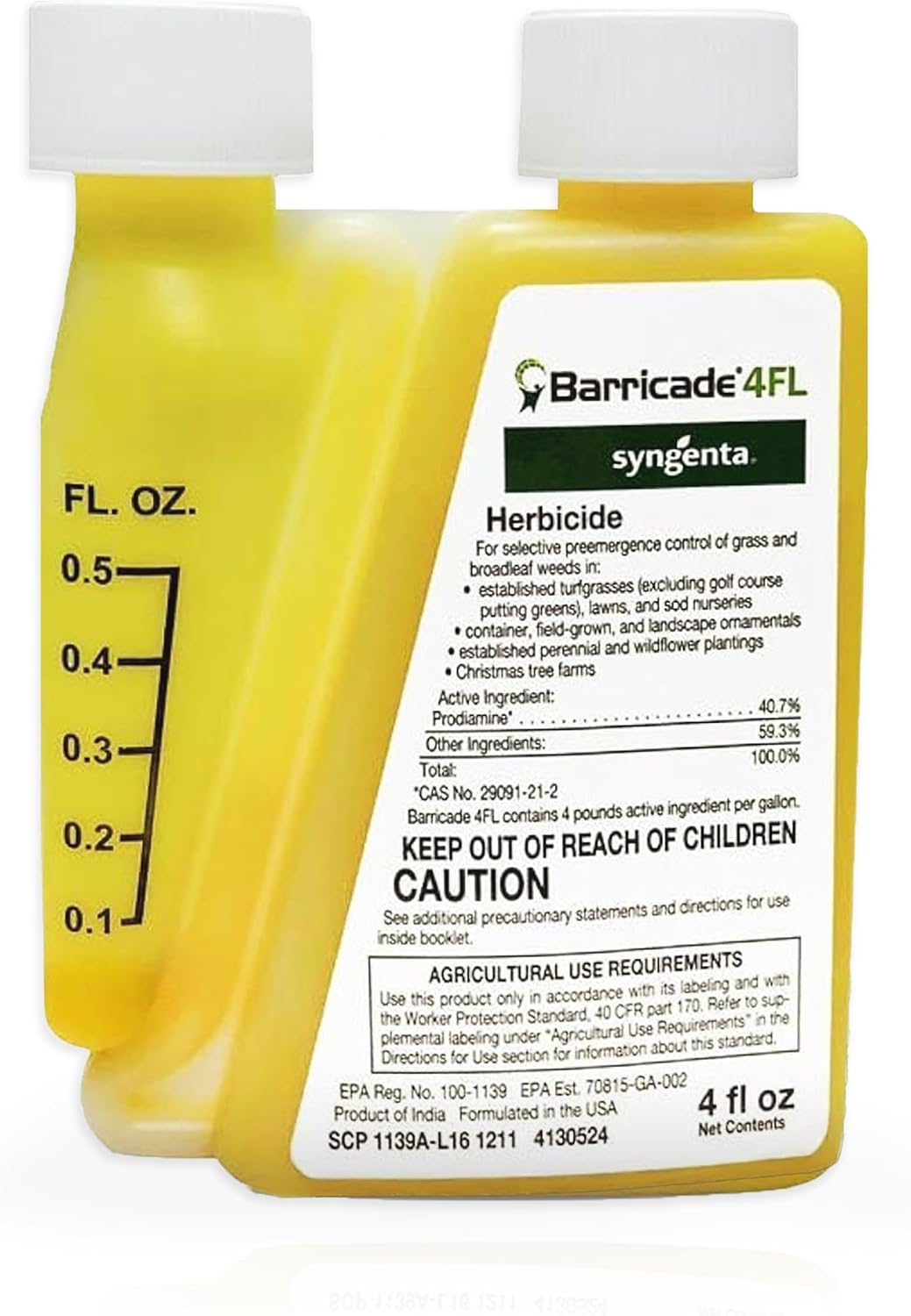 Barricade 4FL Herbicide Concentrate - Preemergent Weed Control - Long Lasting Broadleaf Weed Prevention for Lawns, Turf Grass, Ornamentals, and More