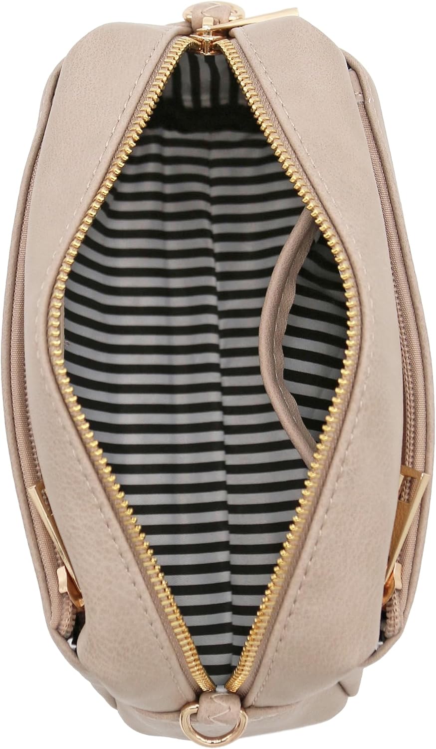Triple Zip Small Crossbody Bag