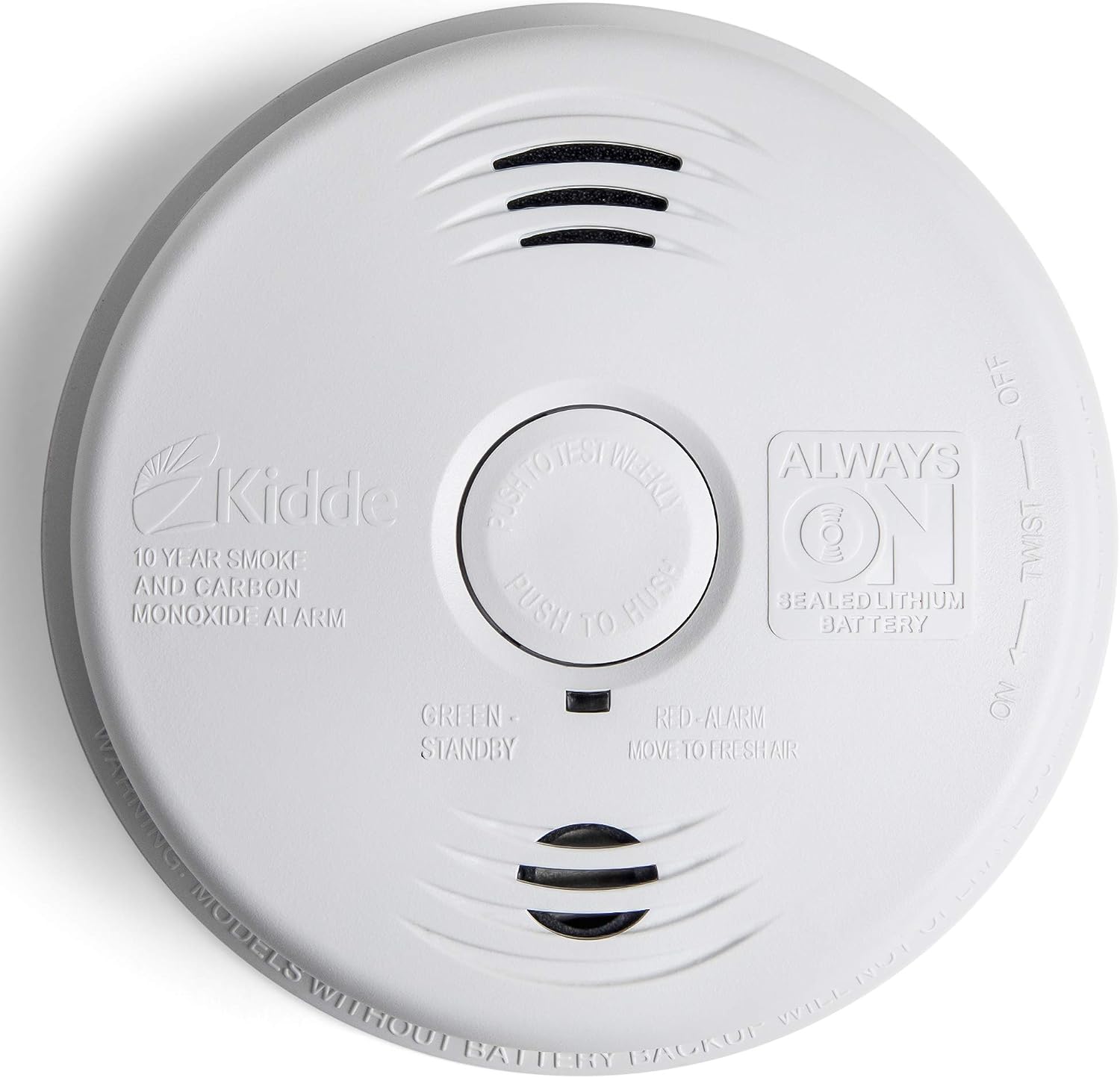 Kidde Smoke and Carbon Monoxide Detector Alarm with Voice Warning | Hardwired w/10 Year Lithium Battery Backup | Interconnectable | Model # i12010SCO