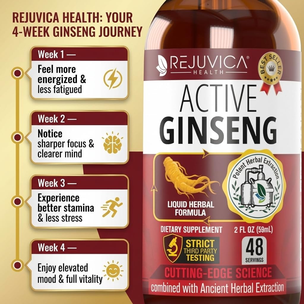 Active Ginseng - Korean Red Panax Ginseng - Natural Ginsenosides & GMO-Free
