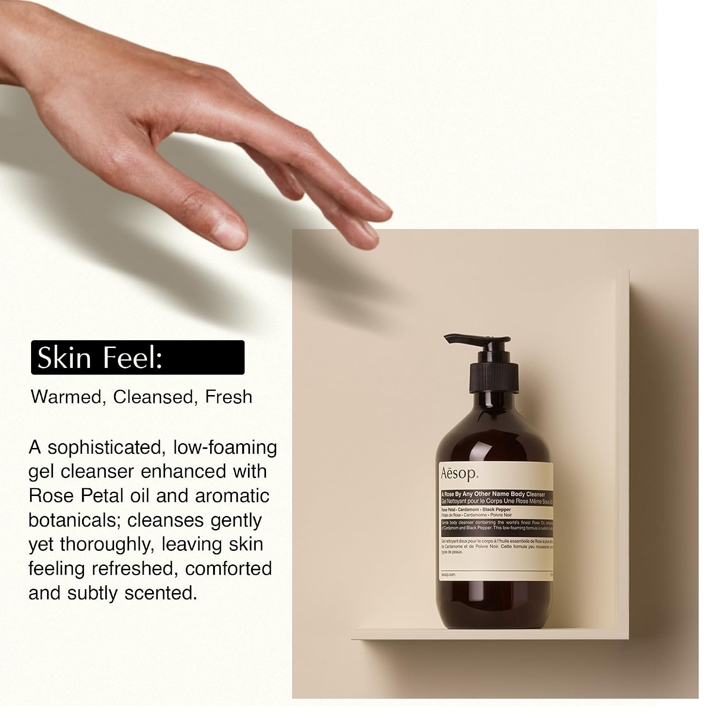 Aesop Geranium Leaf Body Cleanser | Gentle Shower Gel with Geranium, Mandarin and Bergamot Essential Oil Blend to Refresh & Balance Skin | 500 mL / 16.9 oz