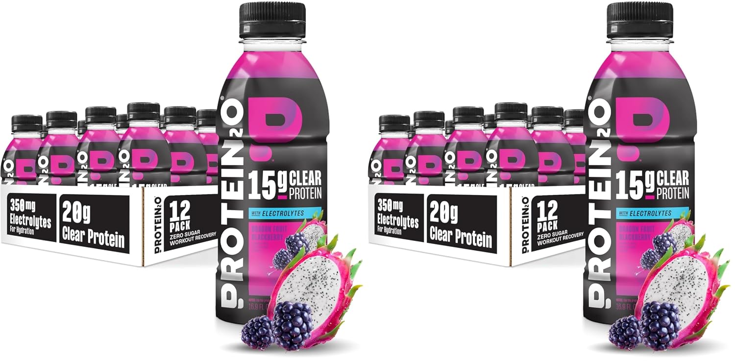 Protein2o 15g Whey Protein Infused Water, Peach Mango, 16.9 Oz Bottle (Pack of 12)