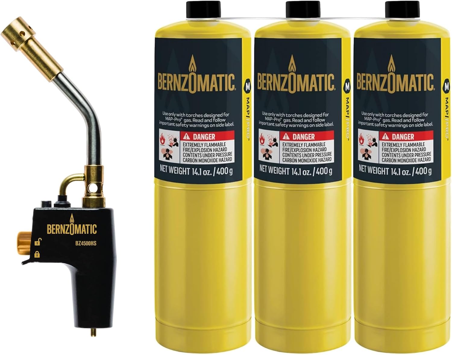 Bernzomatic® DuraCast® Wide Surface Torch - Durable Cast Body Aluminum Construction for Cooking, Heat Shrinking, Metalworking, and Vinyl Wrapping (TS 4500 Torch)