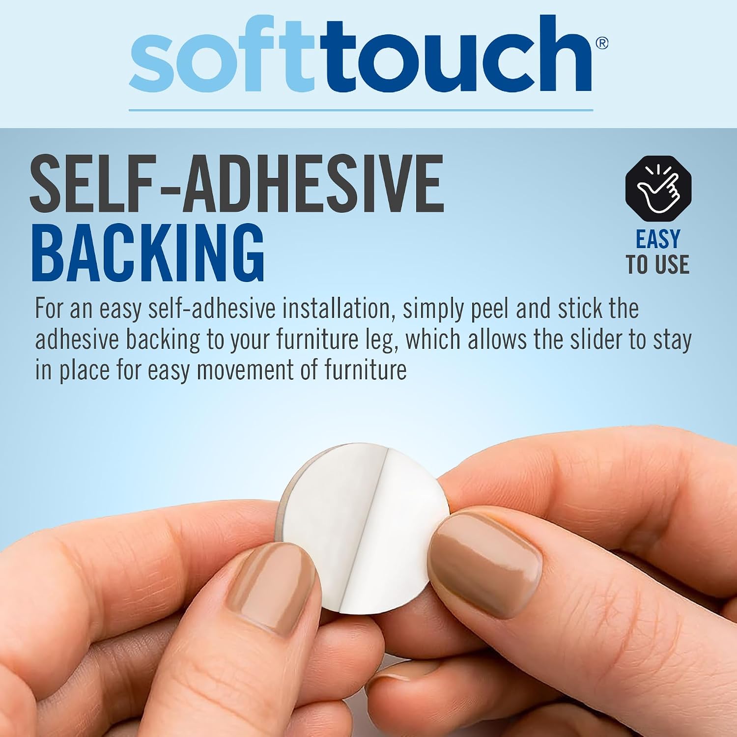 softtouch 1 1/2" Round Heavy Duty Felt Furniture Pads for Hardwood, Brown (24 Pack)