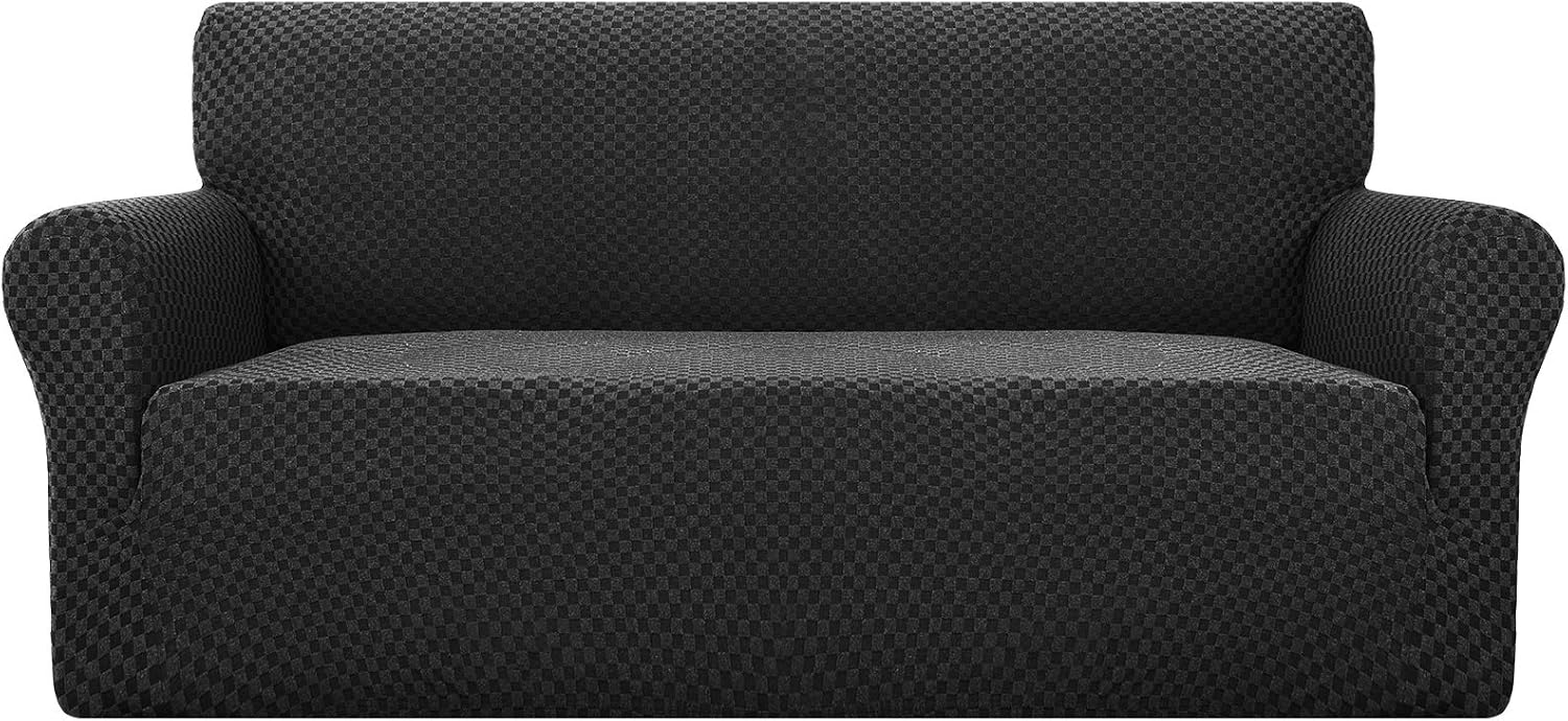 YEMYHOM Couch Cover Latest Jacquard Design High Stretch Sofa Covers for 2 Cushion Couch