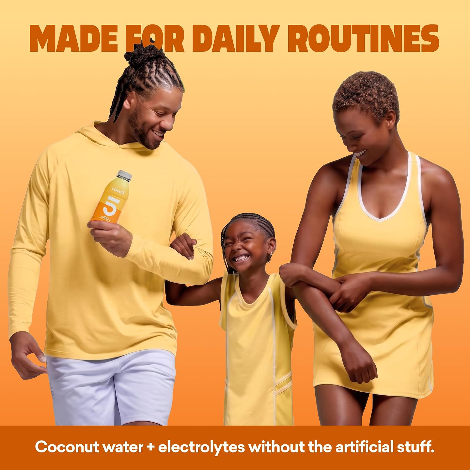 Coco5 Original Coconut Water Natural Electrolyte Sports Drink, 12 Pack | Active hydration. Low sugar, nothing artificial. Potassium, sodium, magnesium, calcium, chloride. 8 real ingredients.