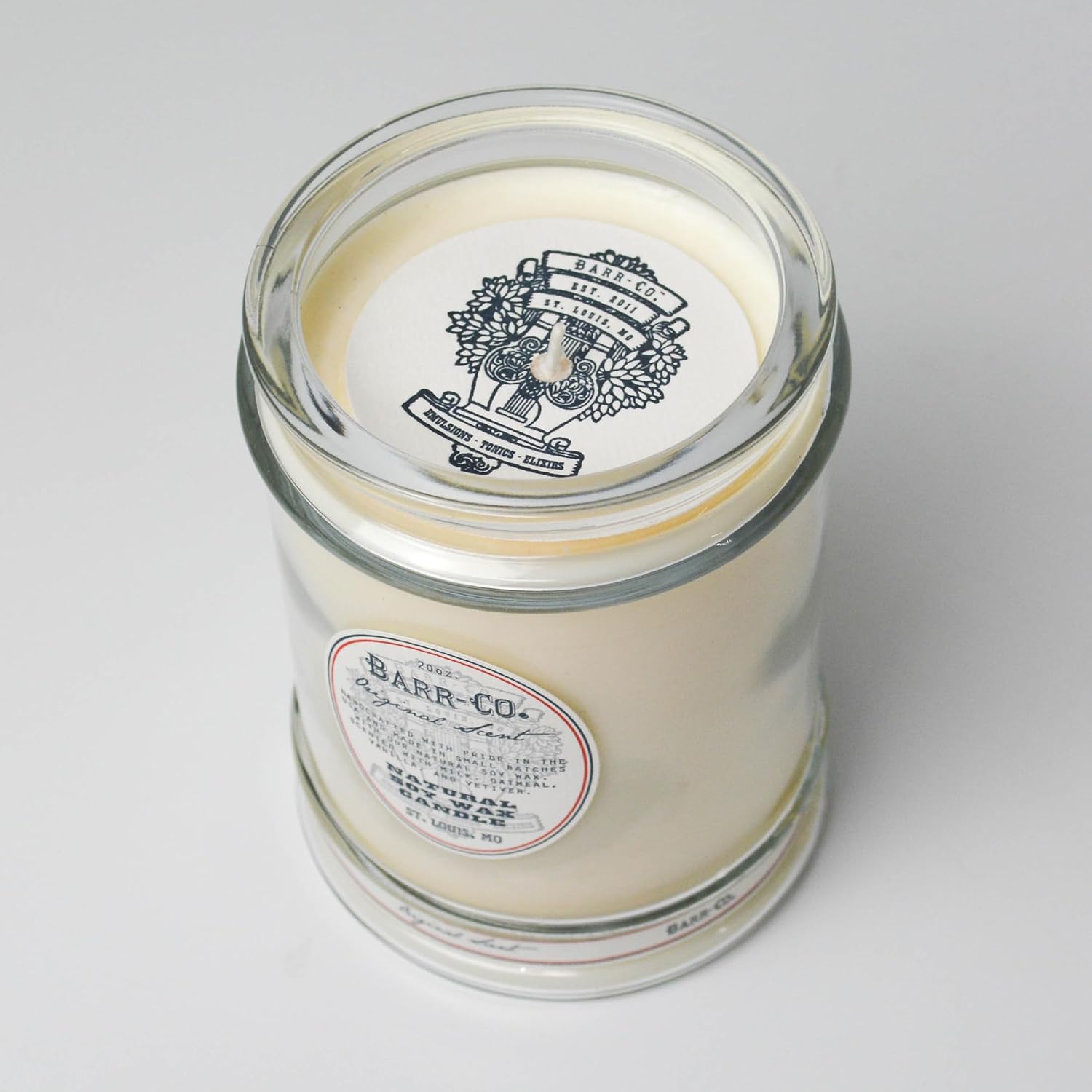 Barr-Co. Fir & Grapefruit Glass Tumbler Candle, 20 oz | Woody Citrus Scent, Long Burning Soy Wax Candle, Scented Candles for Home, Bathroom & Office, 120-Hour Burn Time