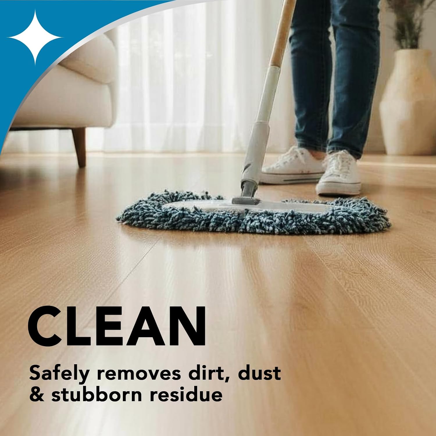 Weiman Hardwood Floor Cleaner for Finished Hardwood, Engineered Flooring, Vinyl & Laminate Surfaces - Streak-Free Shine, No Residue - 32 oz (2 PACK)