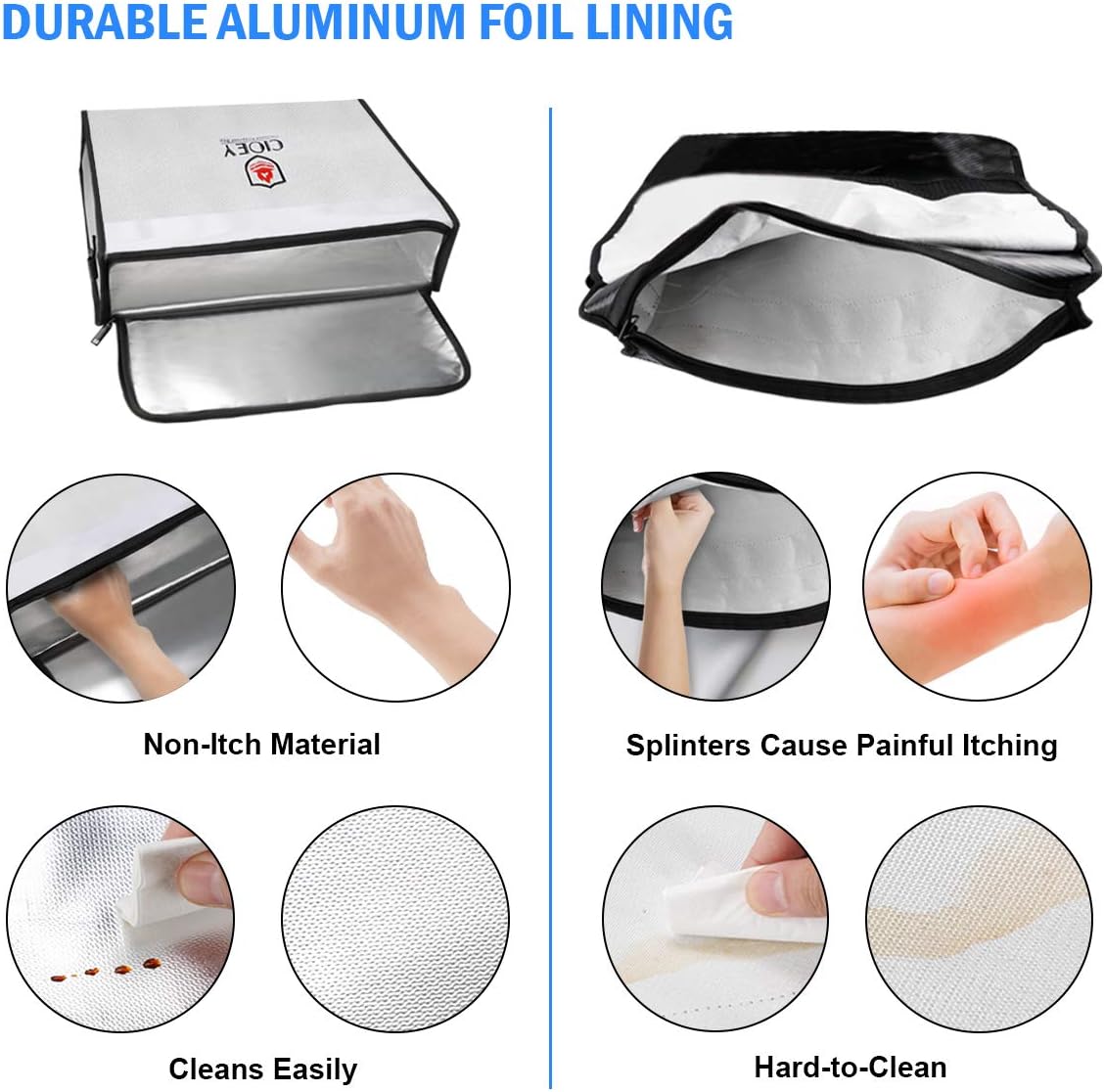 Fireproof Document Bag - Fireproof Box [Thermal Insulated] Fireproof Safety Boxes for Home Large Fireproof Bag Lockable Zipper Fireproof Safe Box