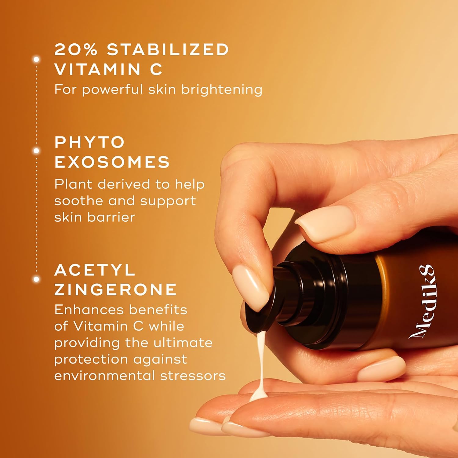 Medik8 C-Tetra - Balancing Vitamin C Serum For Face - Smooths Fine Lines and Wrinkles - Face Serum with Squalane - Vegan and Gluten Free - 1.0 oz | 7% Vitamin C, squalane for hydration, vitamin E antioxidant, lightweight