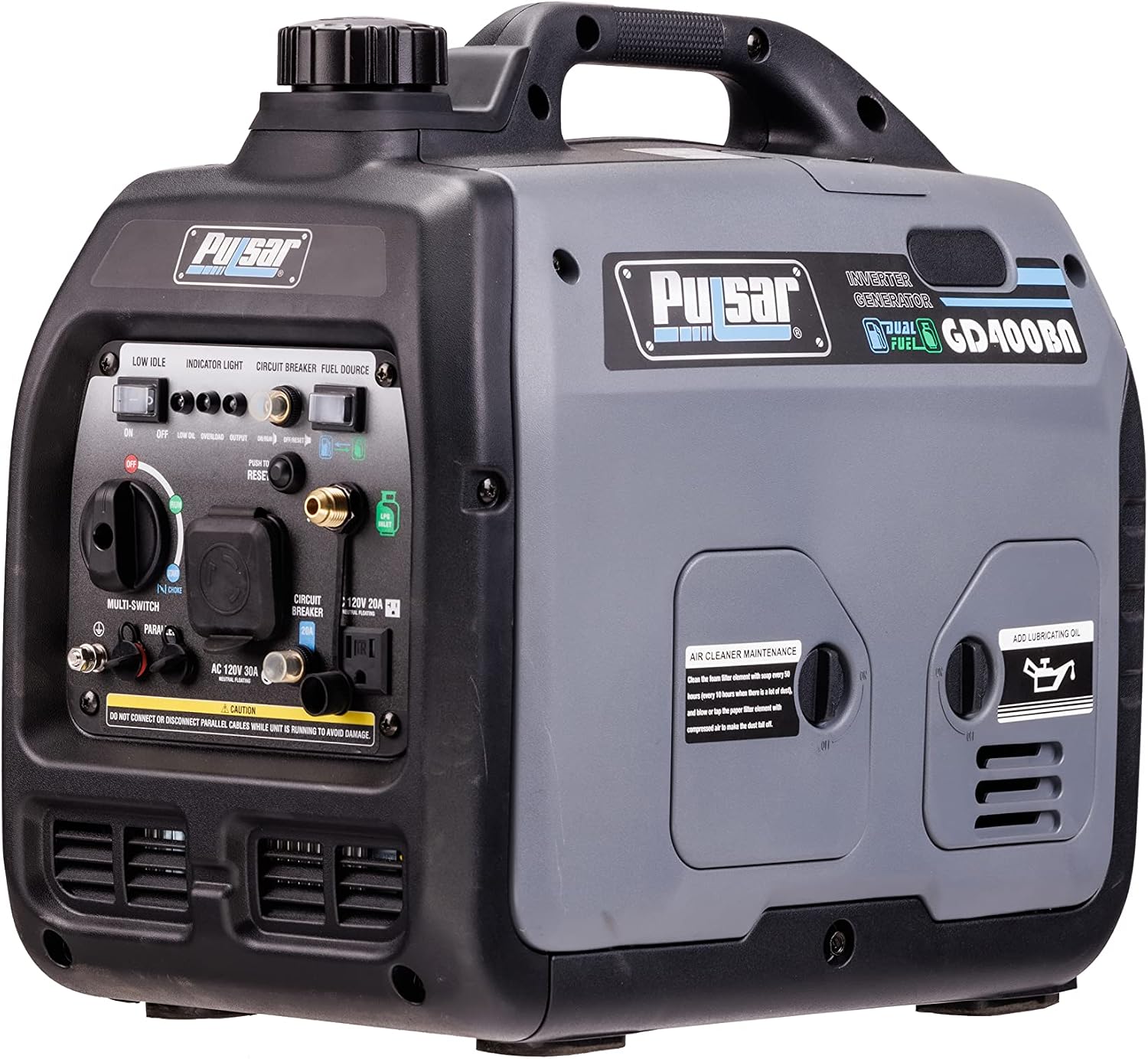 Pulsar 2,300W Portable Gas-Powered Quiet Inverter Generator With USB Outlet & Parallel Capability, Carb Compliant, G2319N