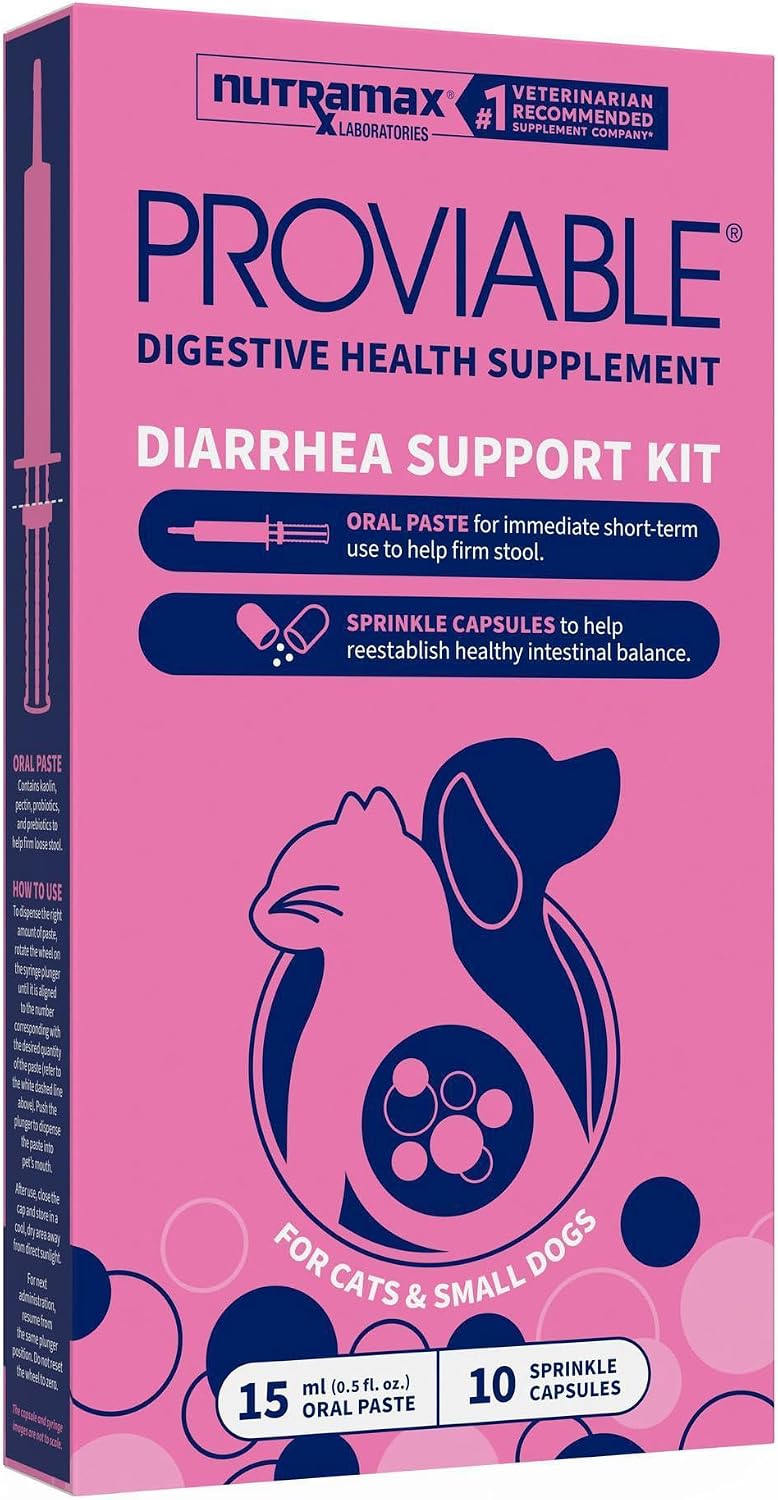 Nutramax Proviable Probiotics + Prebiotics for Dogs, Diarrhea Support Kit
