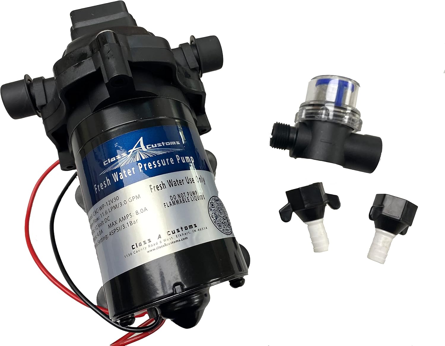 Class A Customs | 75 Gallon RV Concession Fresh Water Holding Tank with 12 Volt Water Pump | T-7500-PUMP