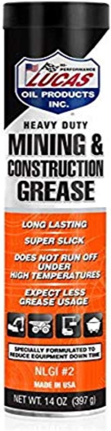 Lucas Oil H/D Minng & Construction Grease/30x1/14.0 OZ Cartridge