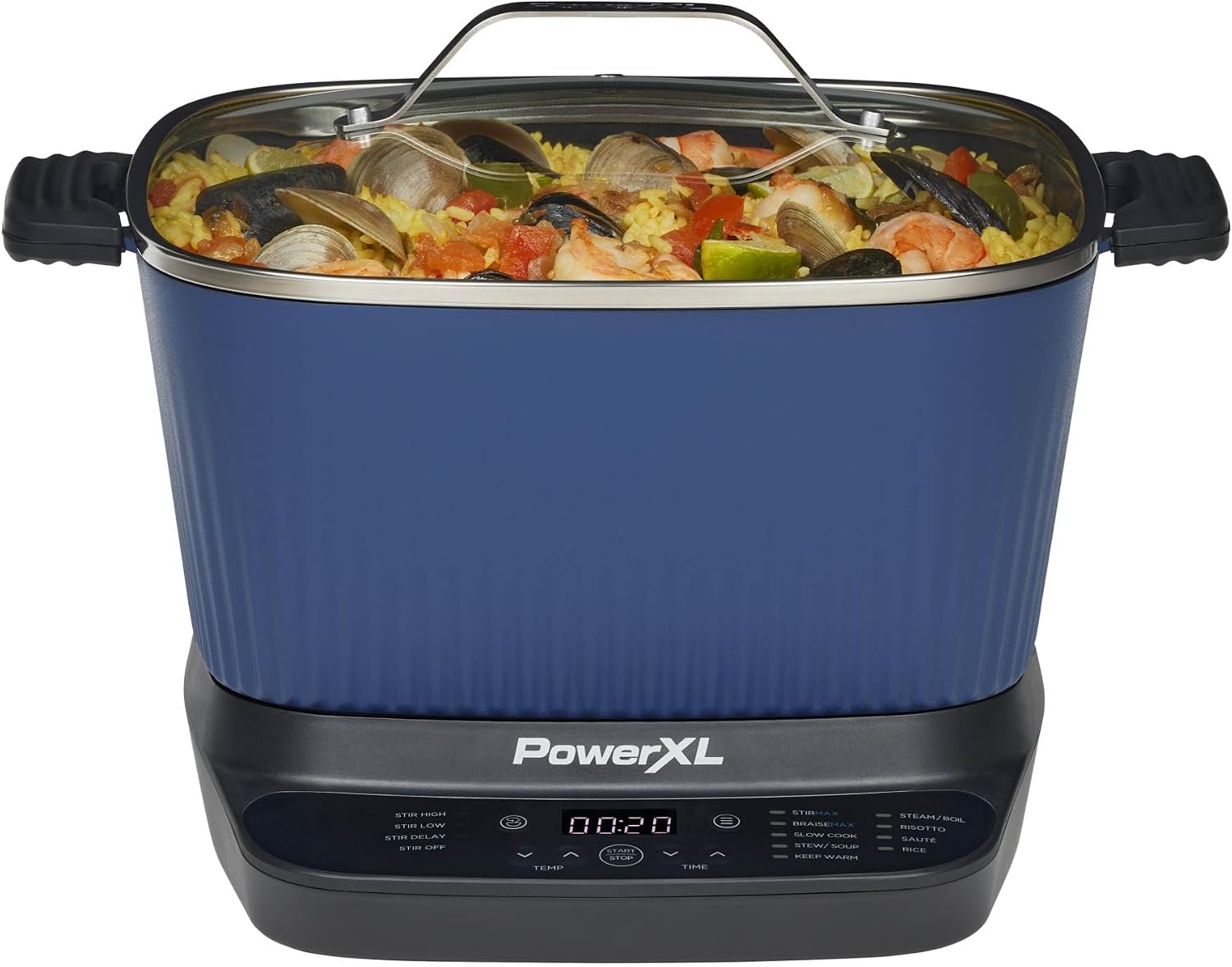 STIRMAX PLUS 7.5QT Digital Multi-Cooker with Auto Stir | 9-in-1 multicooker with automatic stirring, sauté, sear and 7.5QT family-size capacity.