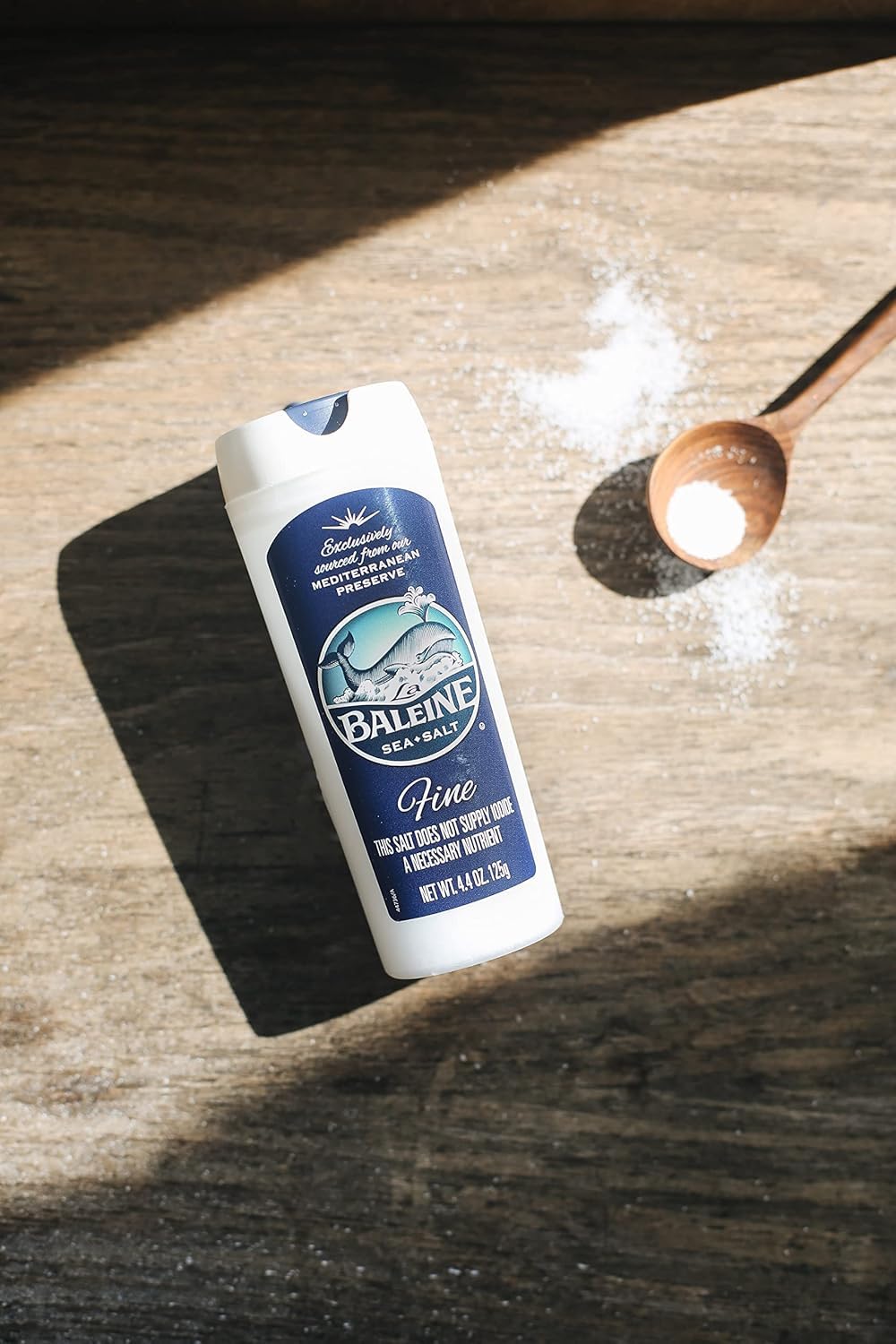 La Baleine Fine Sea Salt, Mediterranean Sea Salt, Shaker Bottle, Product of France, 4.4 Oz